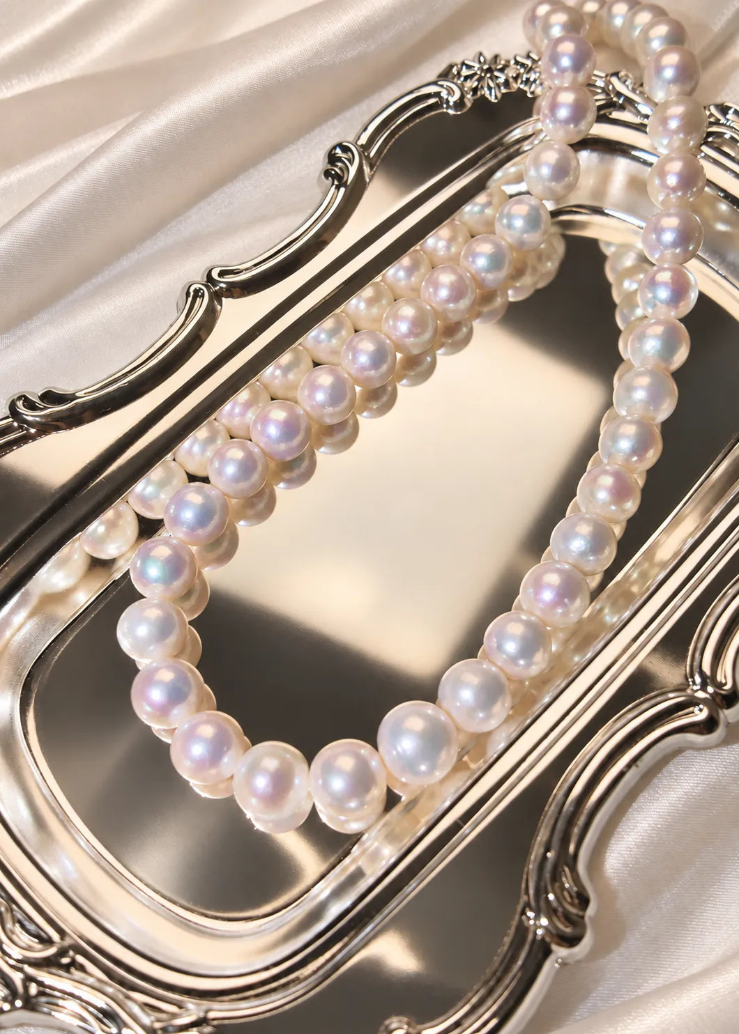 10.5-11.5mm White Freshwater Round Pearl Necklace - AAAA Quality