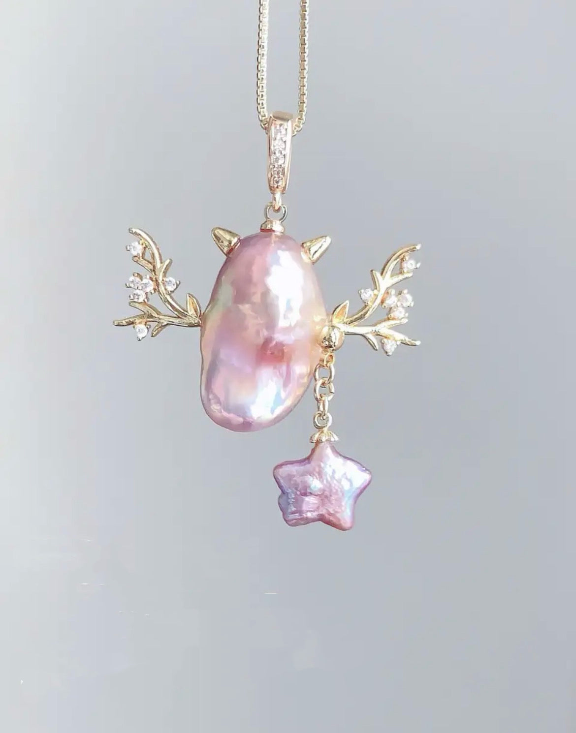 30mm Halloween Baroque Little Angel Necklace