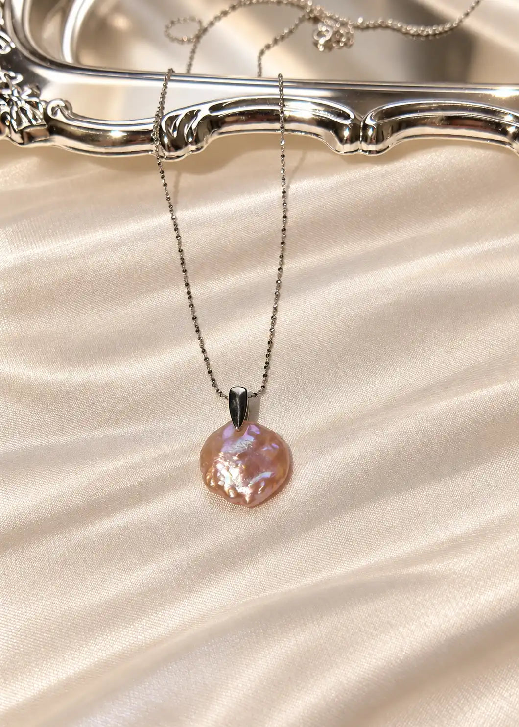 16.8mm Pink Freshwater Cultured Baroque Pearl Necklace - AAA Quality