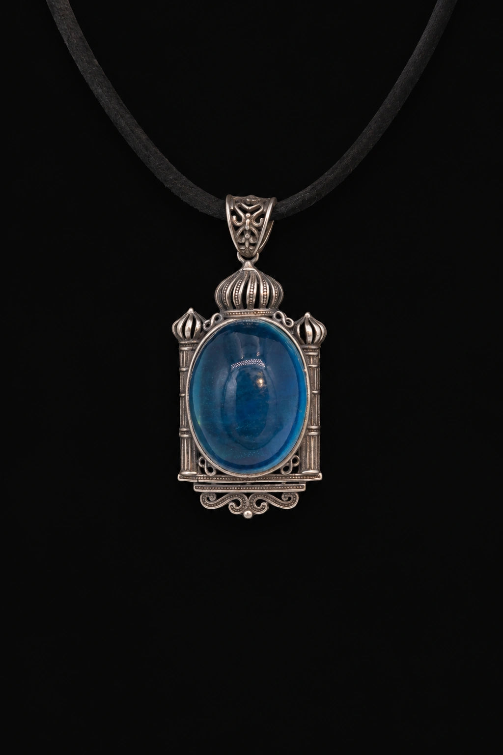 Square Aquamarine Necklace