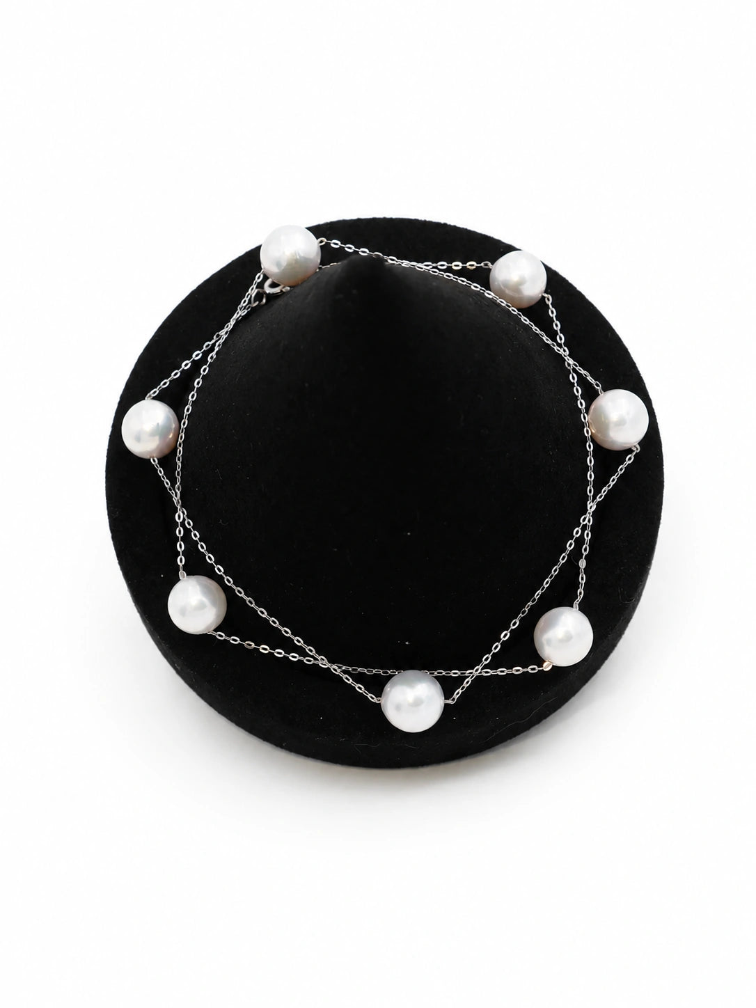 9-10mm White Freshwater Round Pearl Necklace/Bracelet - AAAA Quality