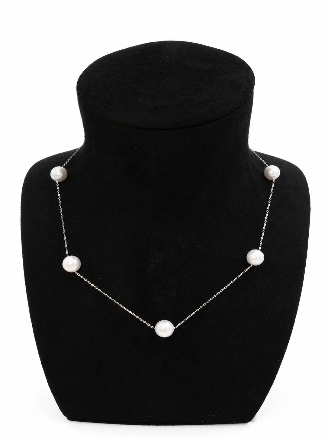 9-10mm White Freshwater Round Pearl Necklace/Bracelet - AAAA Quality