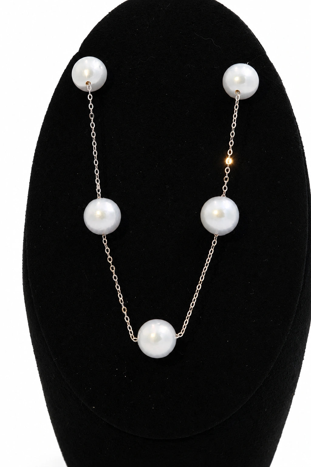 9-10mm White Freshwater Round Pearl Bracelet - AAAA Quality