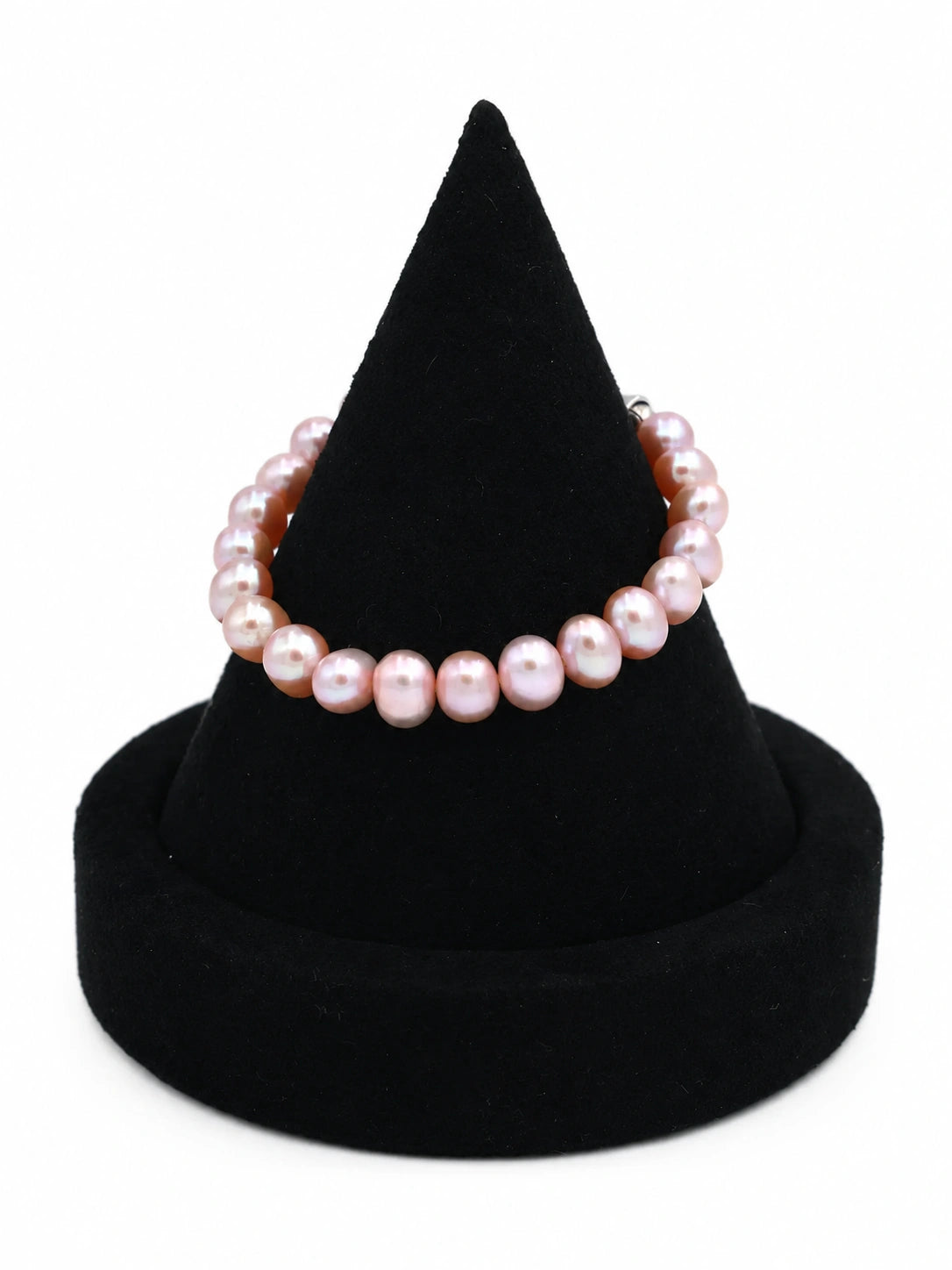 7-7.5mm Pink Freshwater Cultured Baroque Pearl Bracelet - AAAA Quality