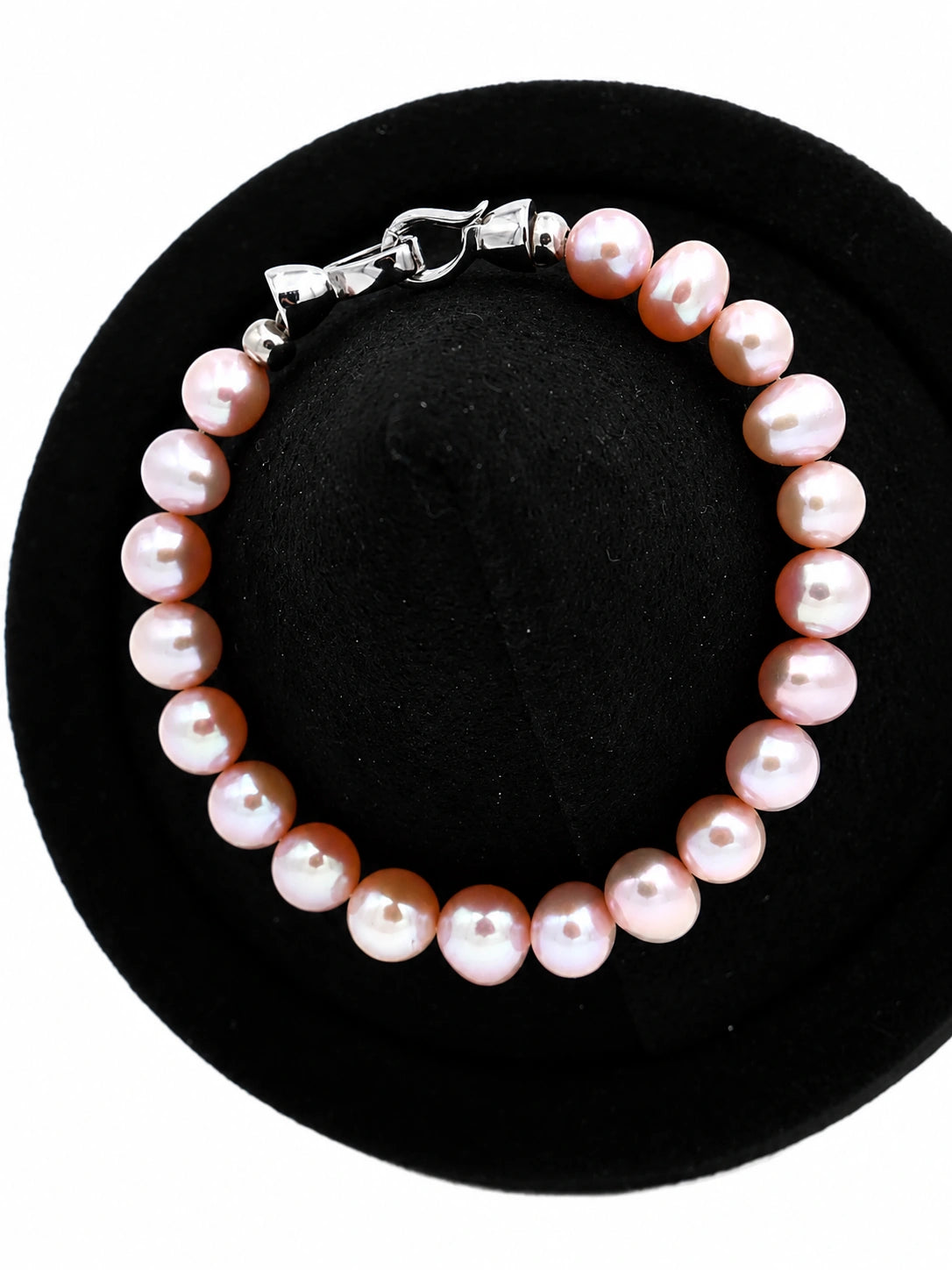 7-7.5mm Pink Freshwater Cultured Baroque Pearl Bracelet - AAAA Quality