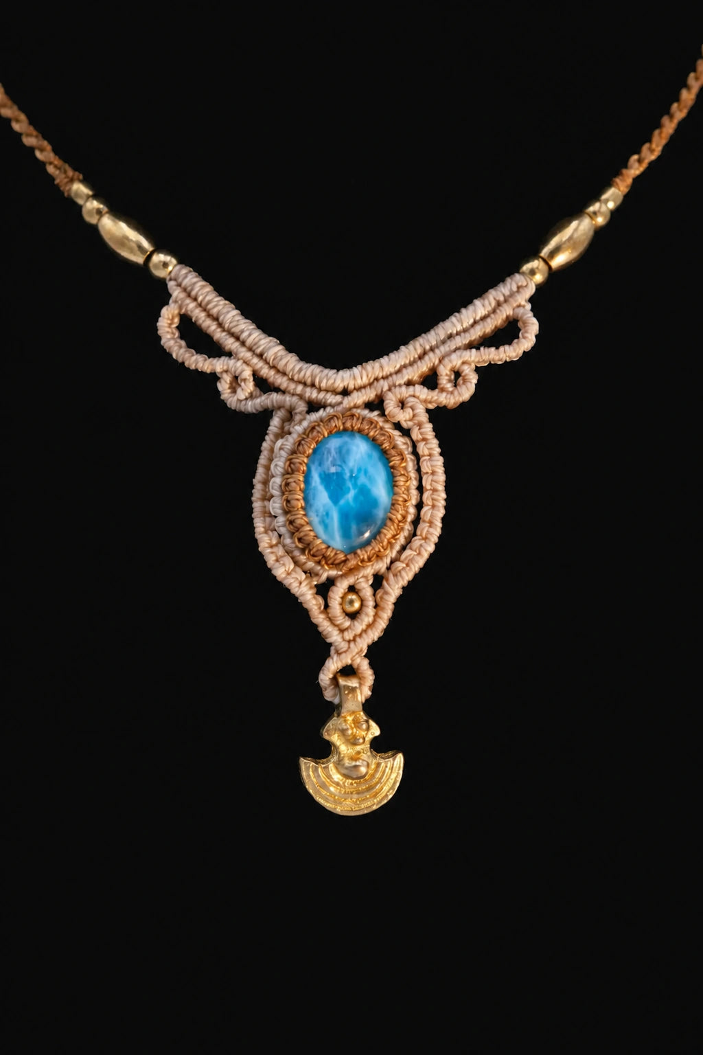 Oval Larimar Necklace