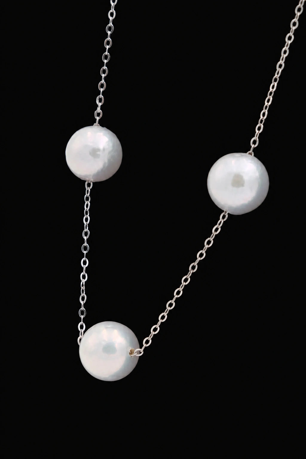 9-10mm White Freshwater Round Pearl Bracelet - AAAA Quality