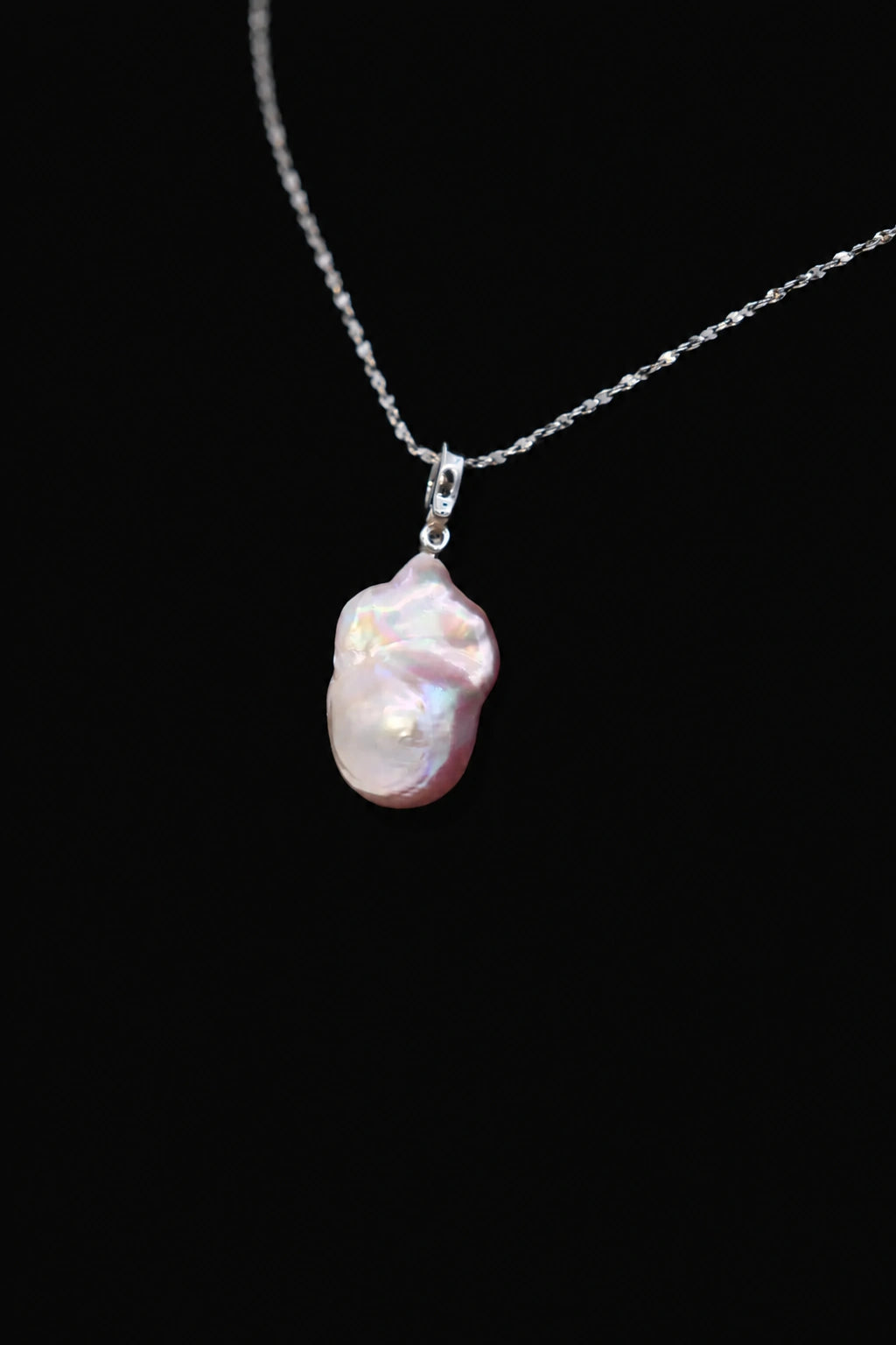 11-12mm Pink Freshwater Cultured Baroque Pearl Necklace - AAAA Quality