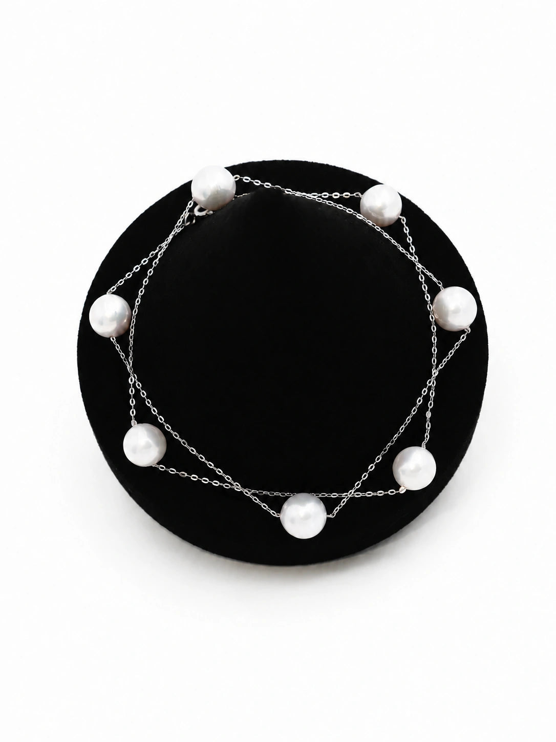9-10mm White Freshwater Round Pearl Necklace/Bracelet - AAAA Quality