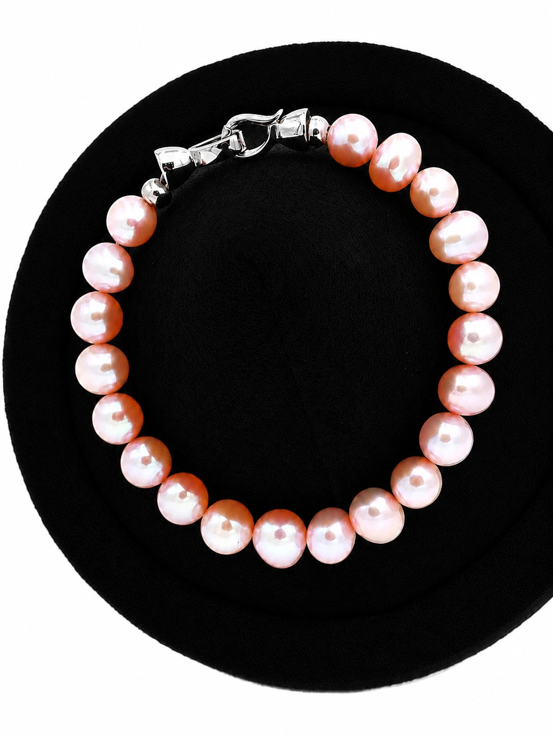 7-7.5mm Pink Freshwater Cultured Baroque Pearl Bracelet - AAAA Quality