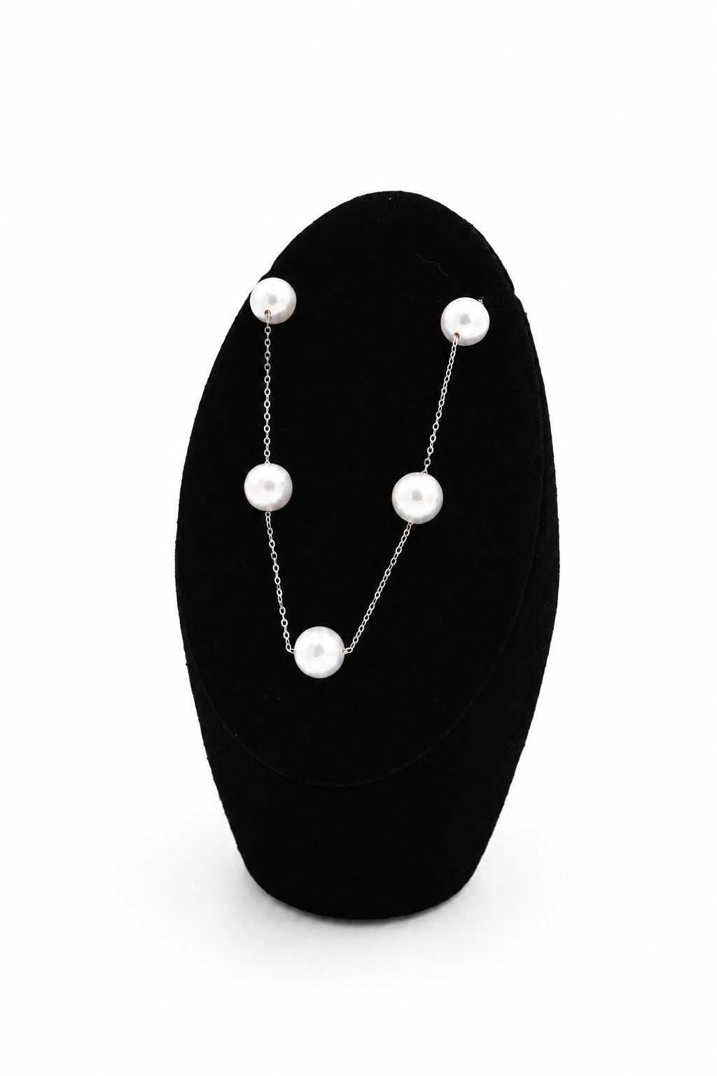 9-10mm White Freshwater Round Pearl Bracelet - AAAA Quality