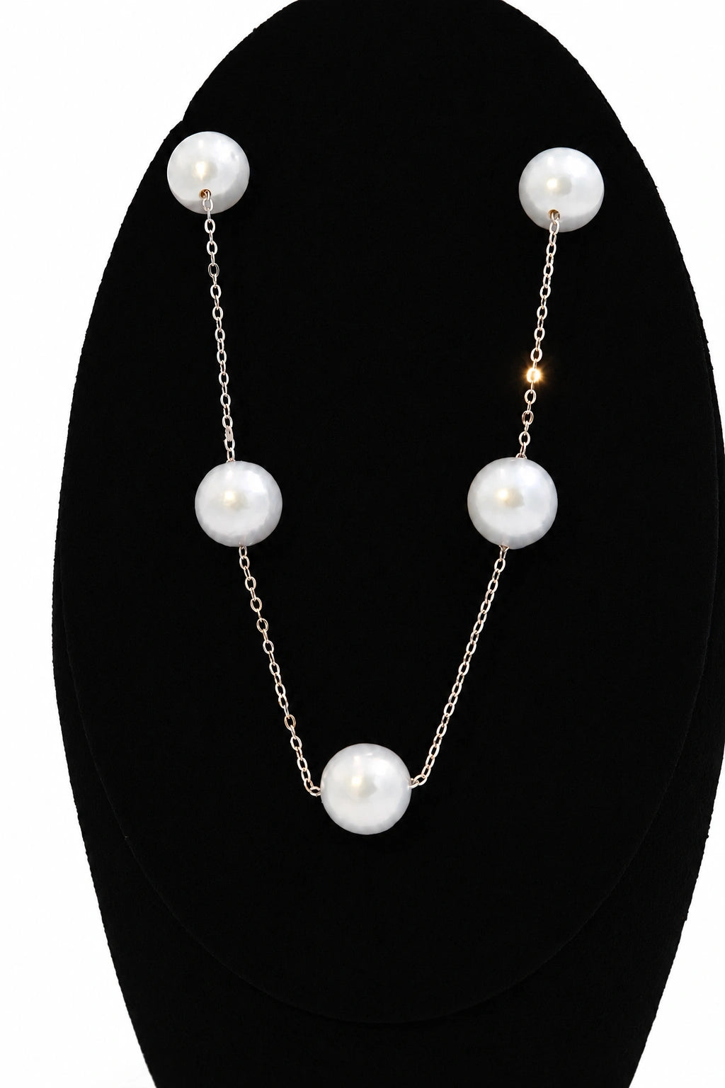 9-10mm White Freshwater Round Pearl Bracelet - AAAA Quality