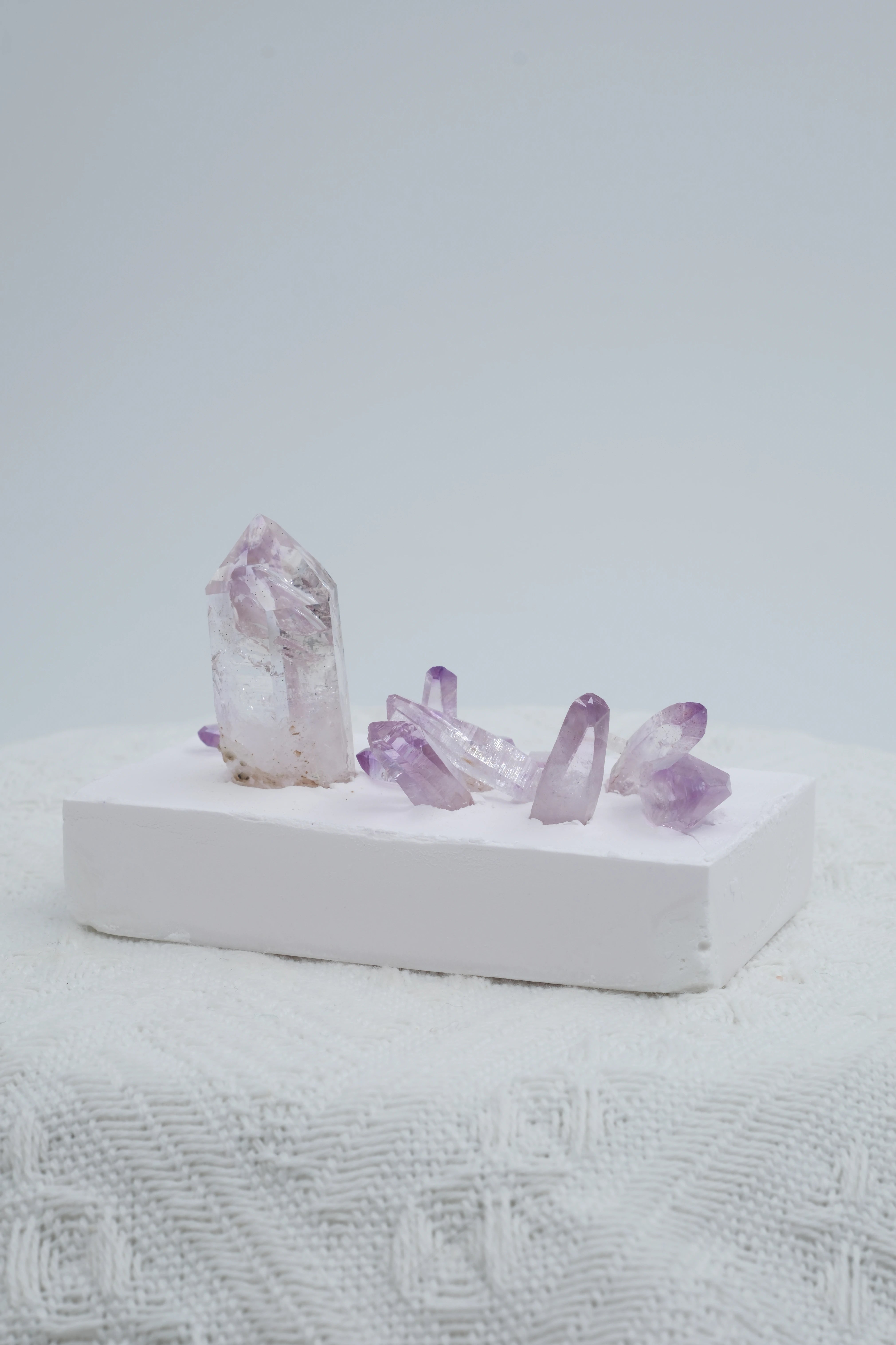 Infinite Crystal, Excellent Columnar Nano Amethyst (Large) and Cruz (Small) Combo Set
Peace, Awareness, Protection