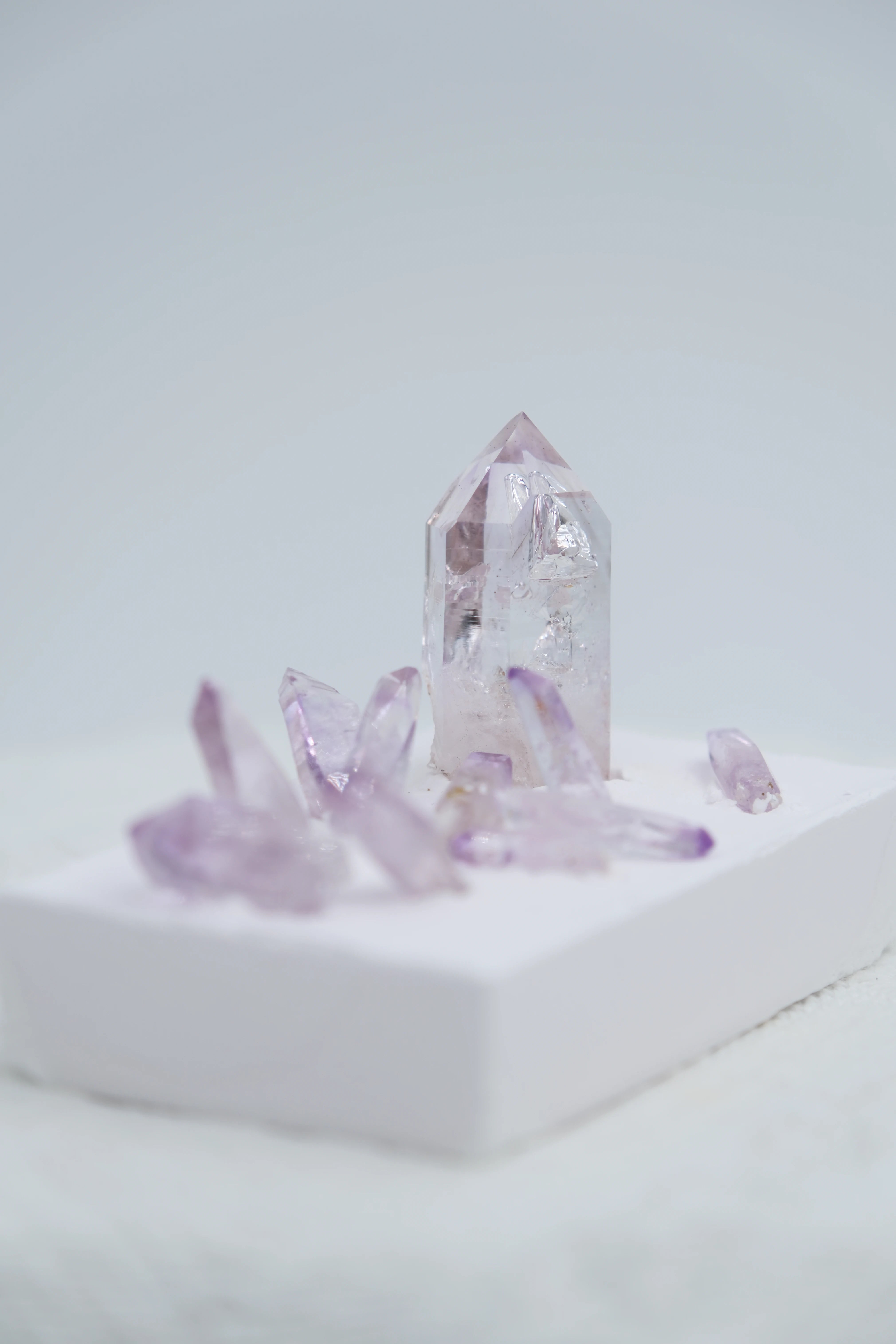 Infinite Crystal, Excellent Columnar Nano Amethyst (Large) and Cruz (Small) Combo Set
Peace, Awareness, Protection