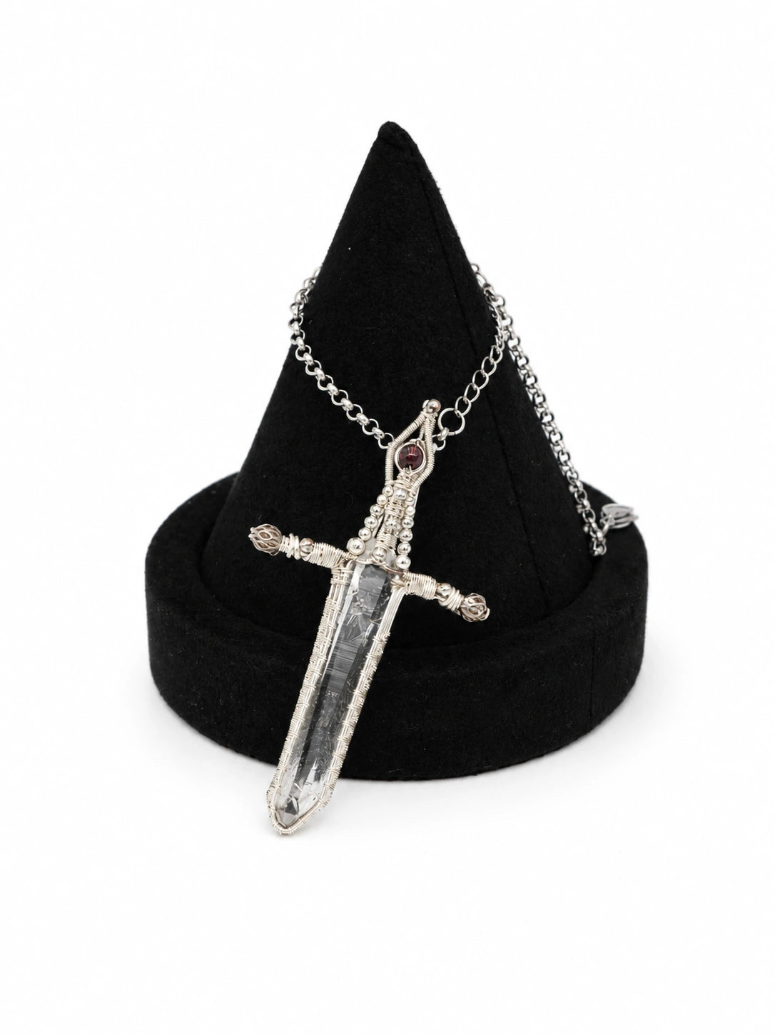 Cross Clear Quartz Necklace
