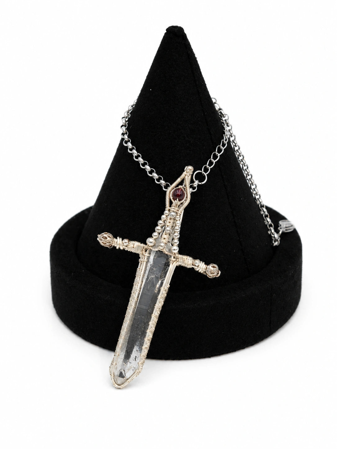 Cross Clear Quartz Necklace