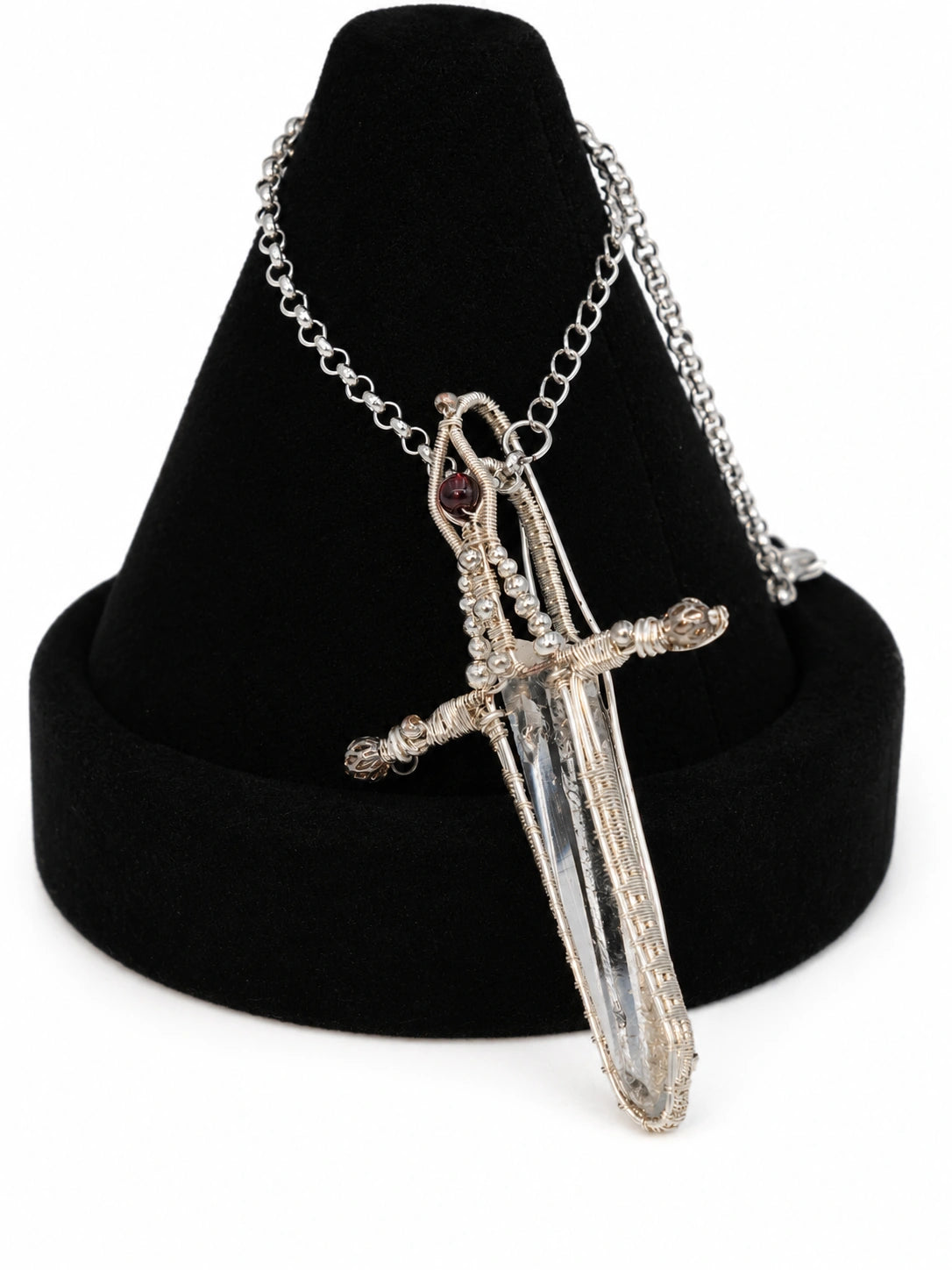 Cross Clear Quartz Necklace