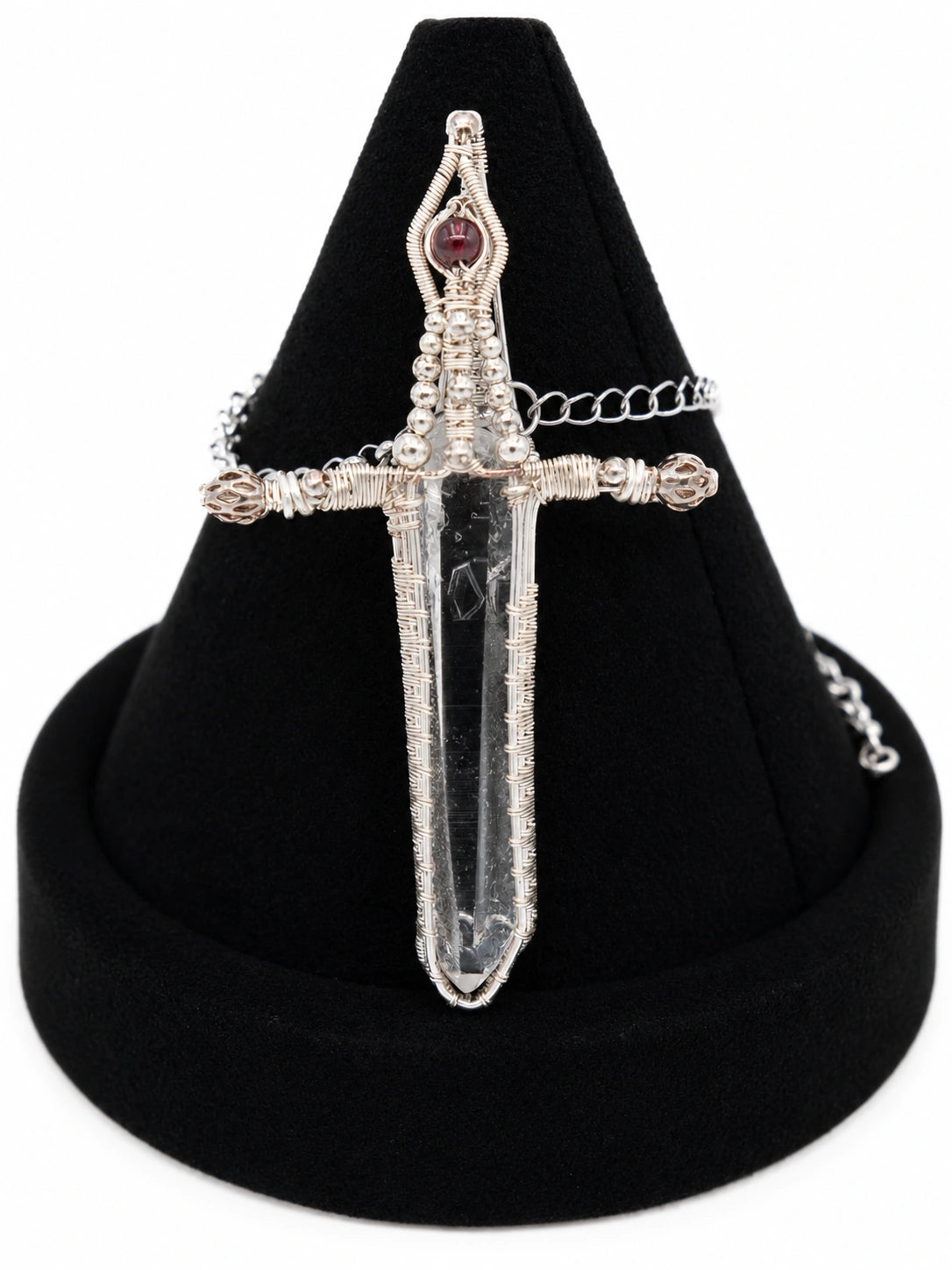 Cross Clear Quartz Necklace