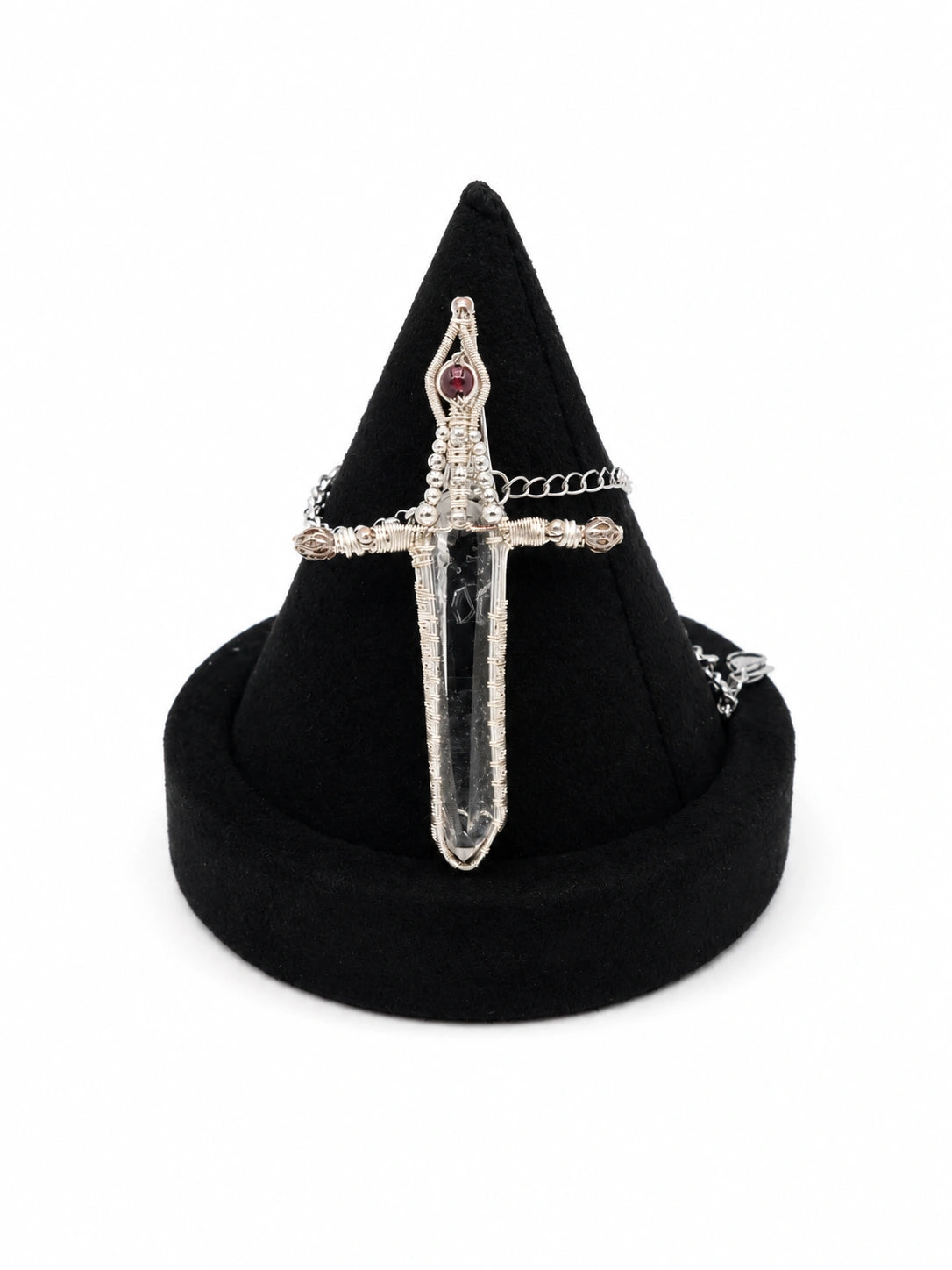Cross Clear Quartz Necklace