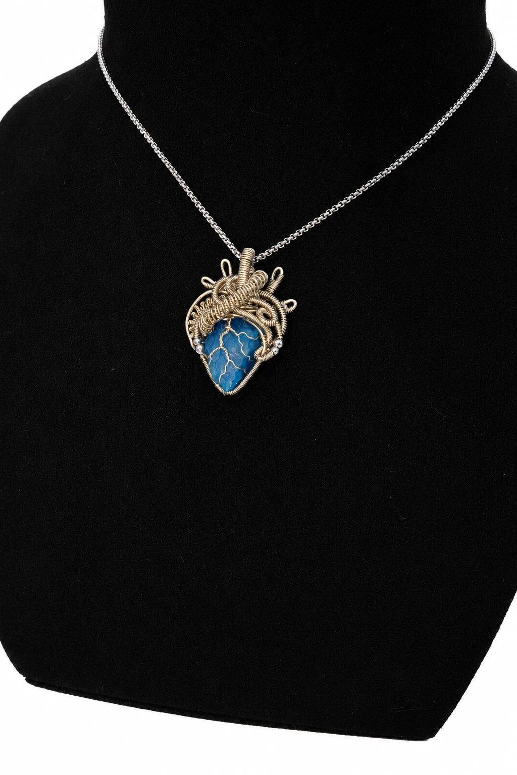 Heart Aquamarine Necklace