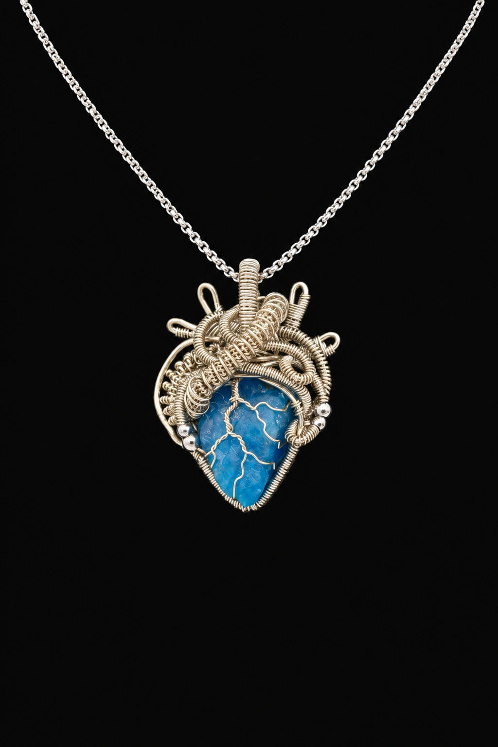 Heart Aquamarine Necklace