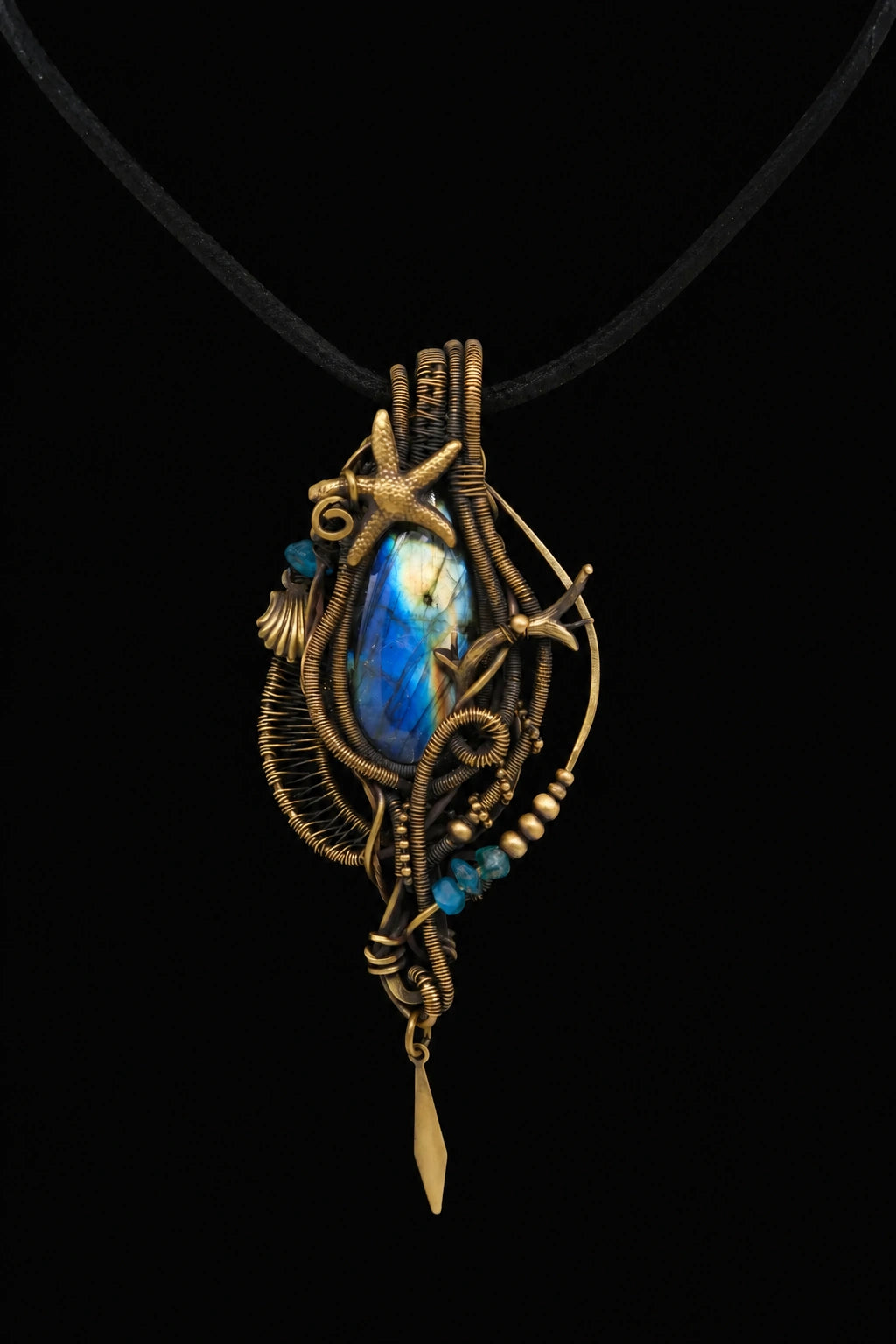 Teardrop Labradorite Necklace