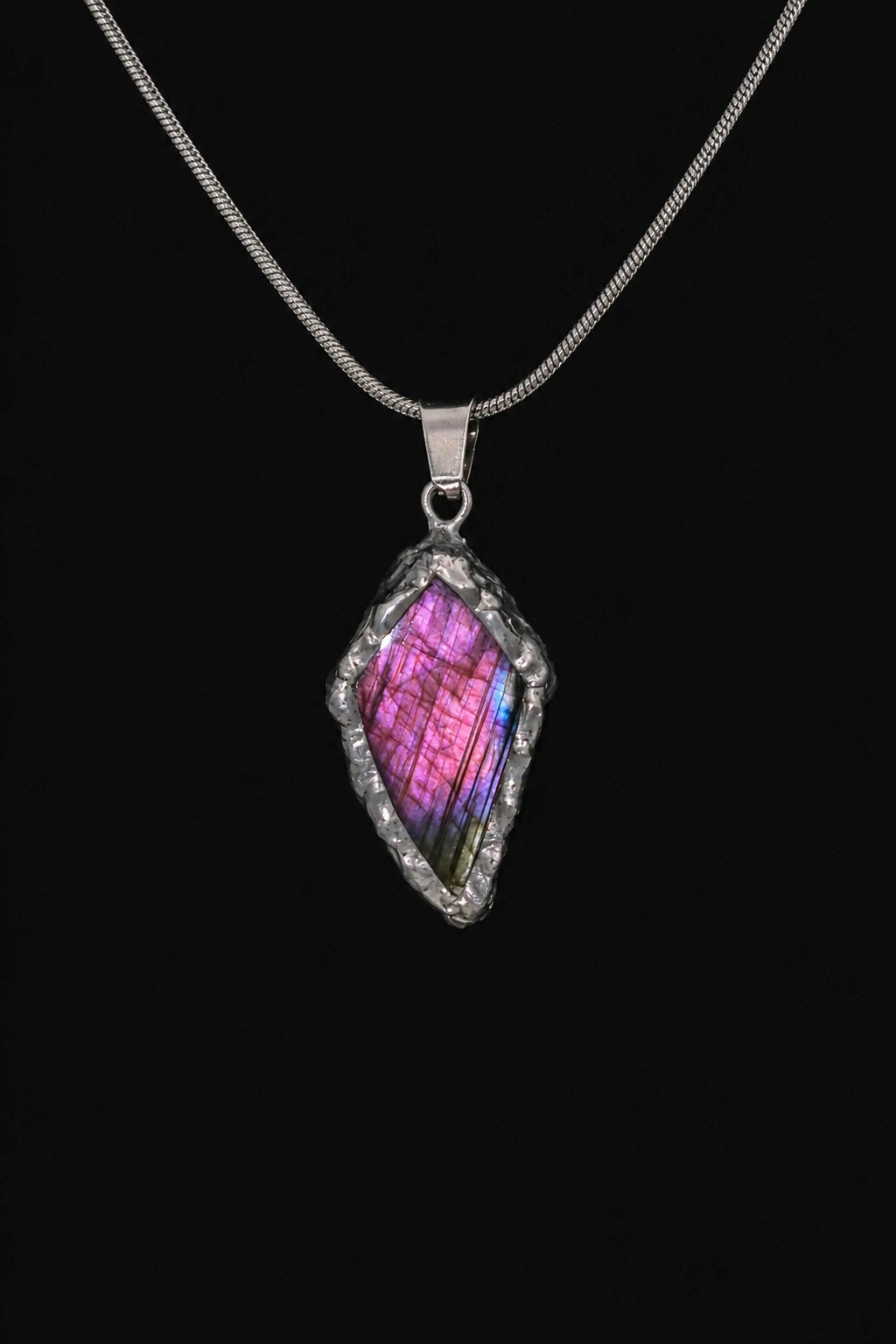 Diamond Labradorite Necklace