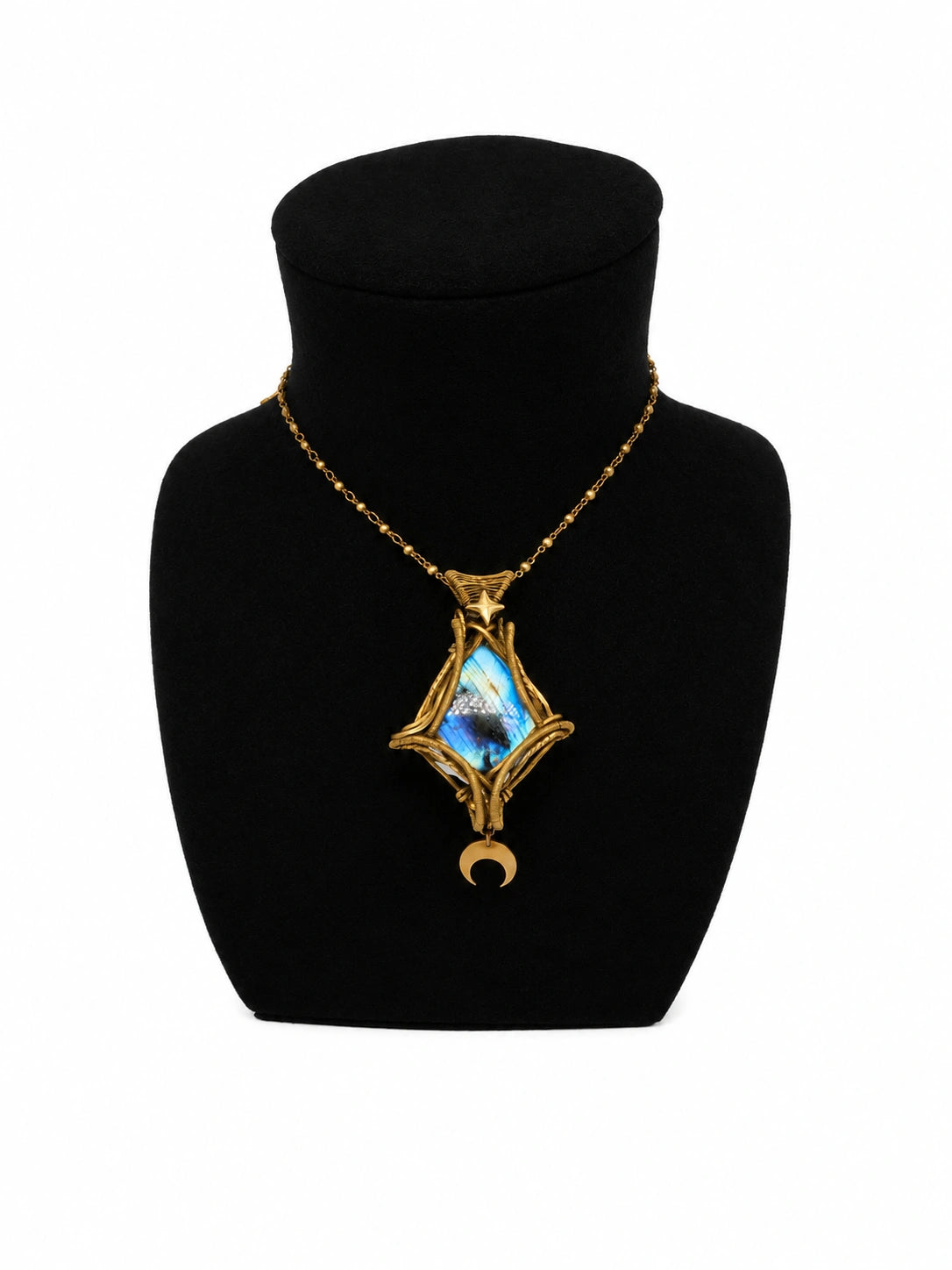 Diamond Labradorite Necklace