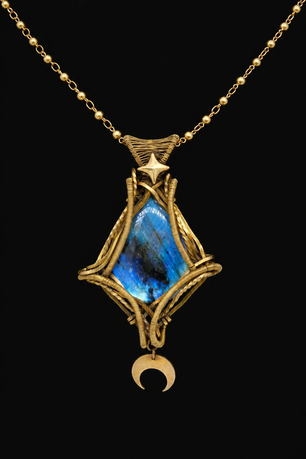 Diamond Labradorite Necklace