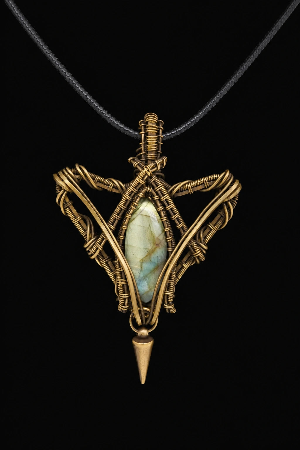 Triangle Labradorite Necklace