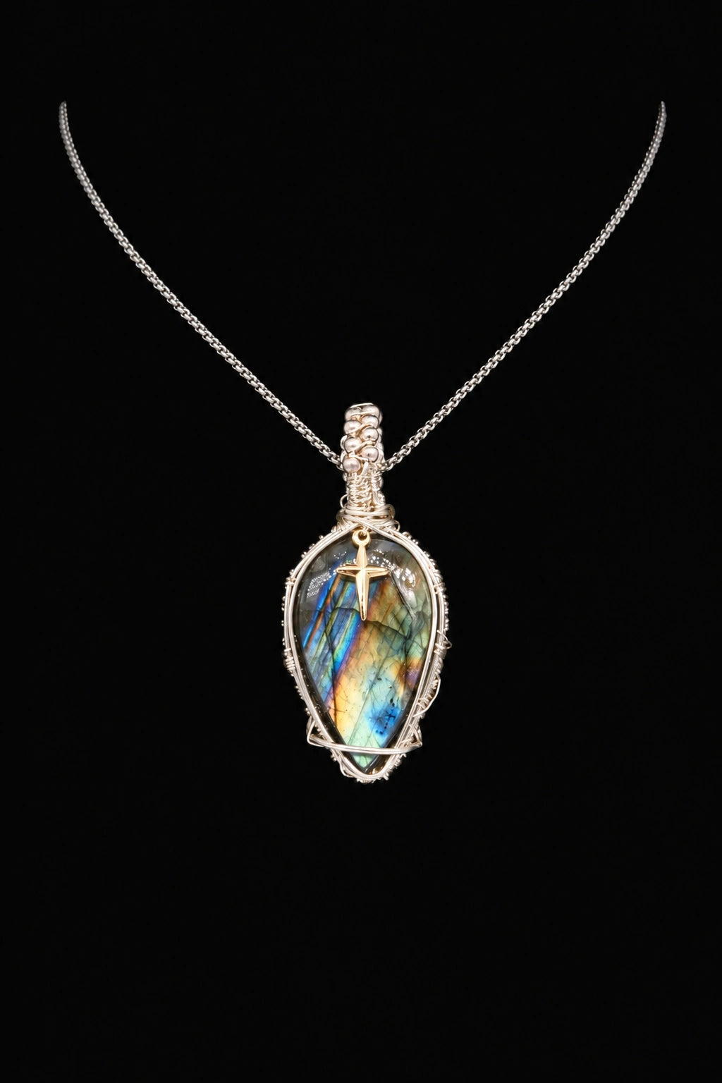Teardrop Labradorite Necklace