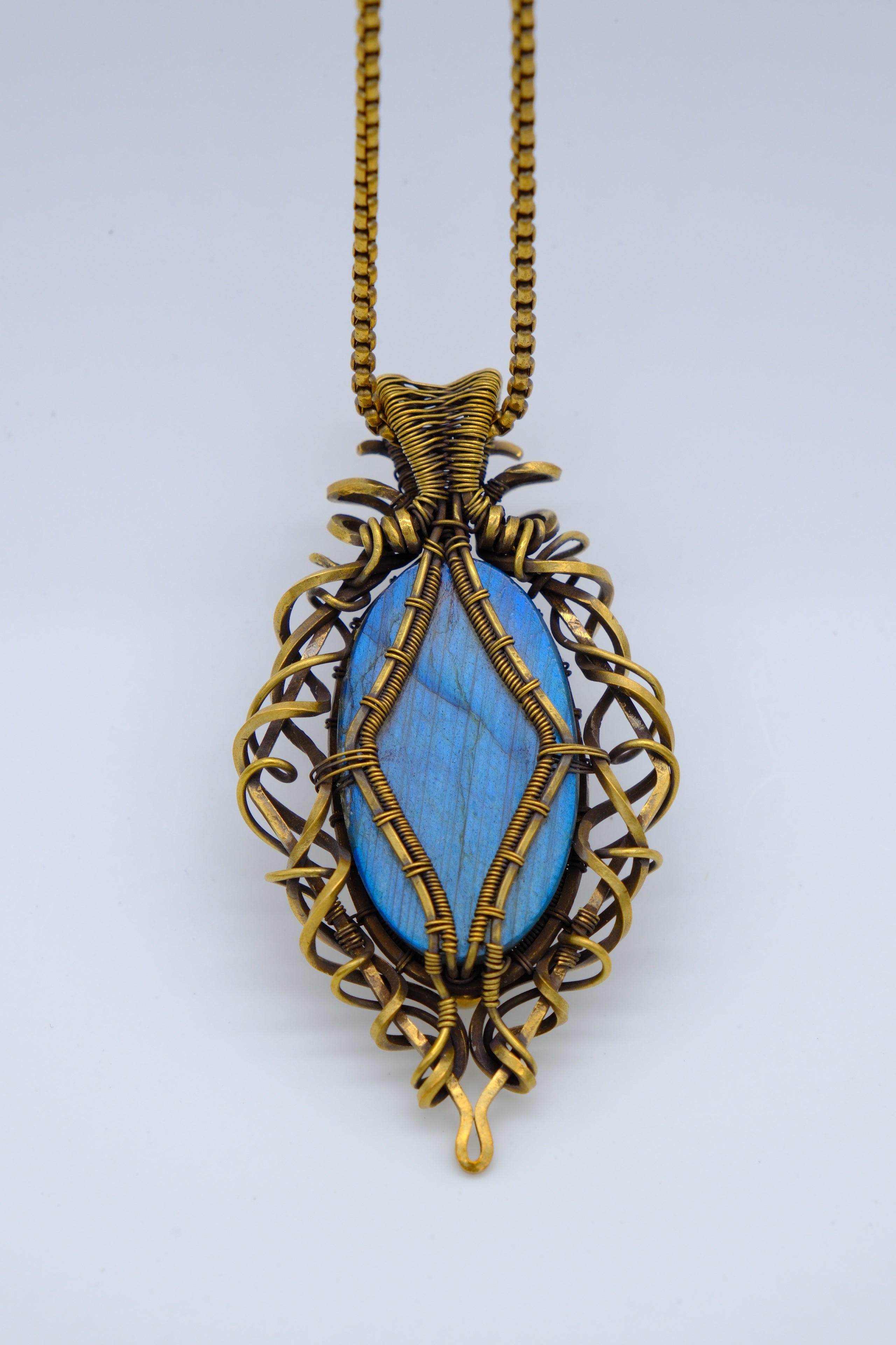 Tears of the Gods Pendant Necklace with Labradorite