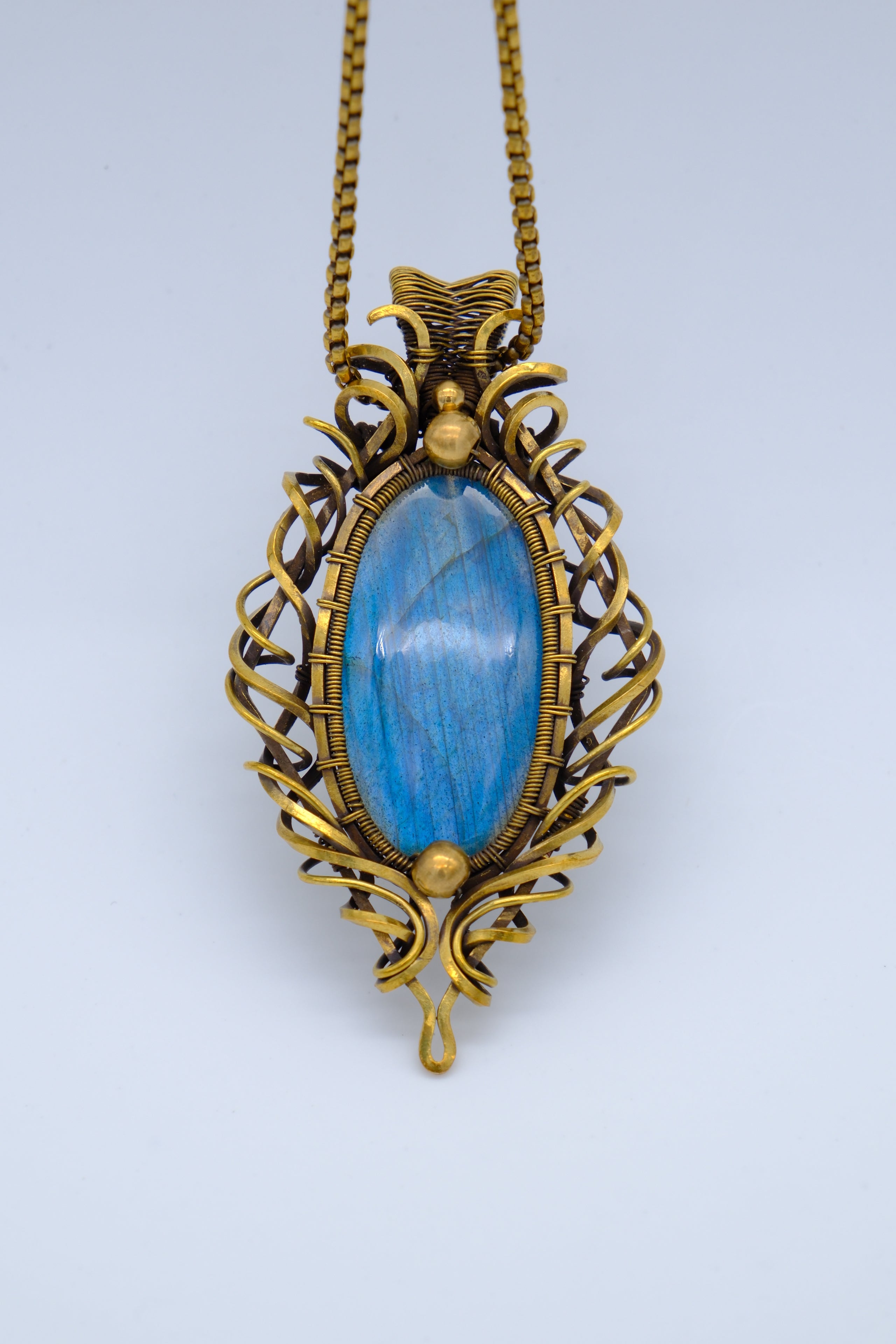 Tears of the Gods Pendant Necklace with Labradorite