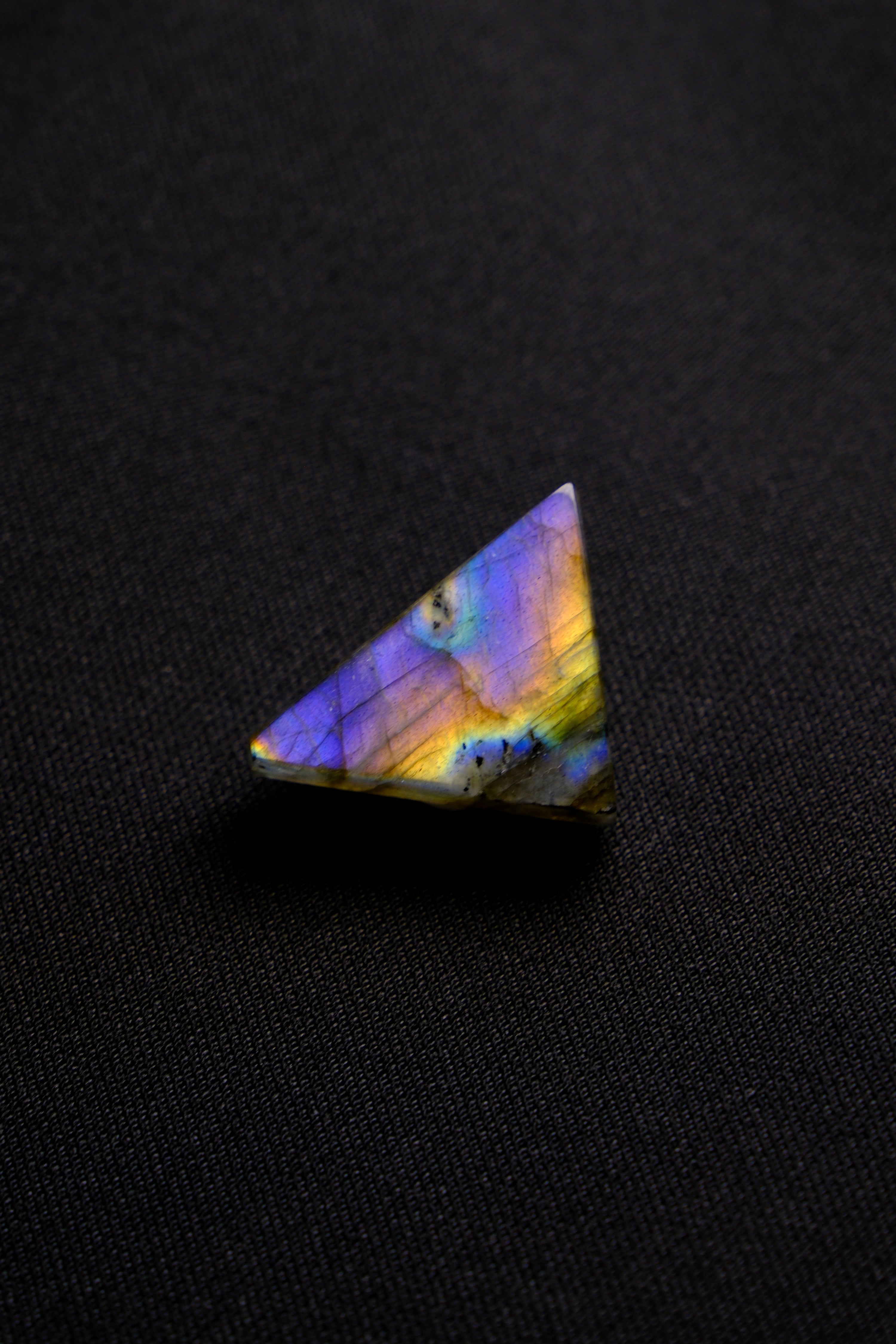 Triangular Labradorite Gemstone: Prism of Light