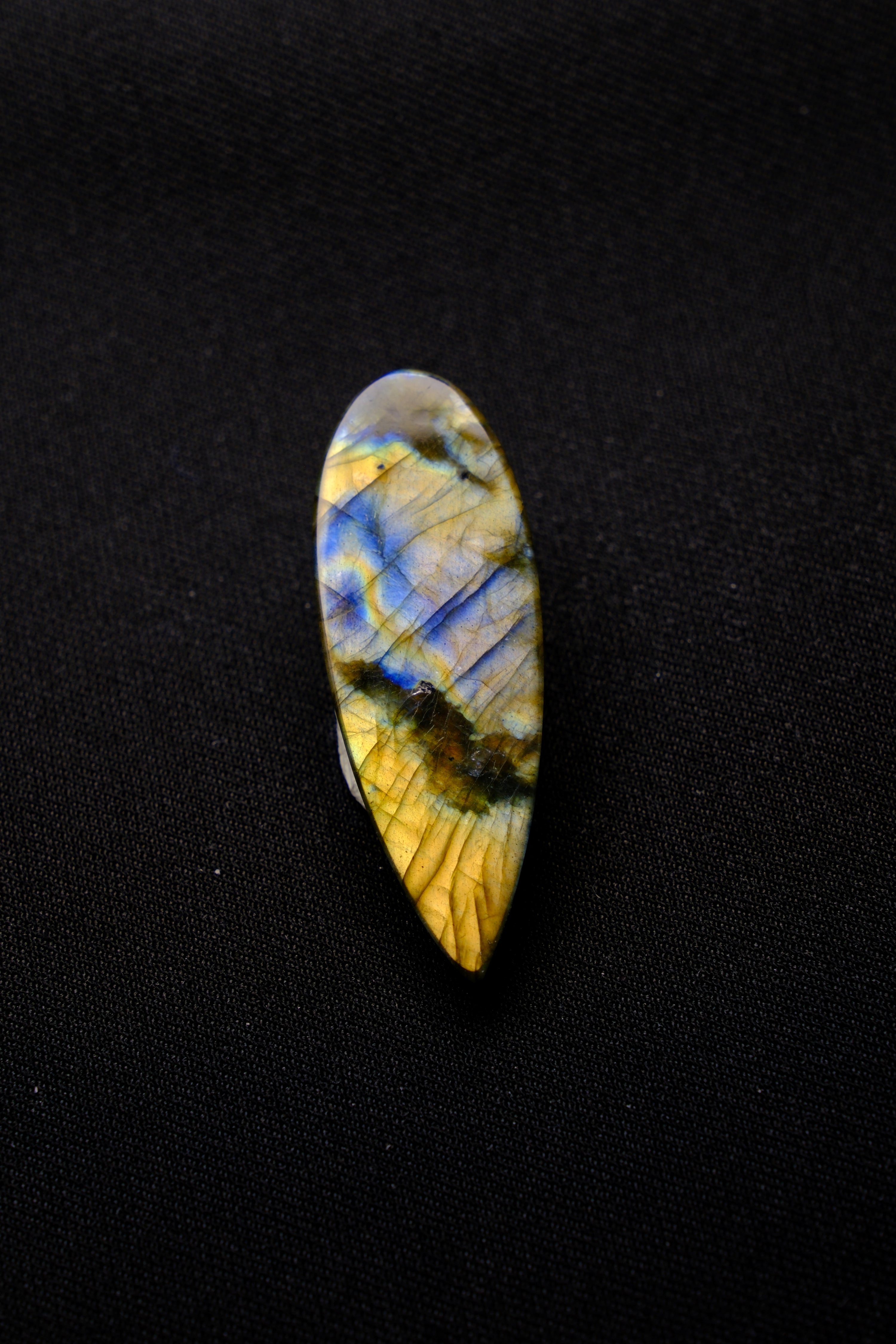 Teardrop Golden-Blue Labradorite Symbol of Transformation