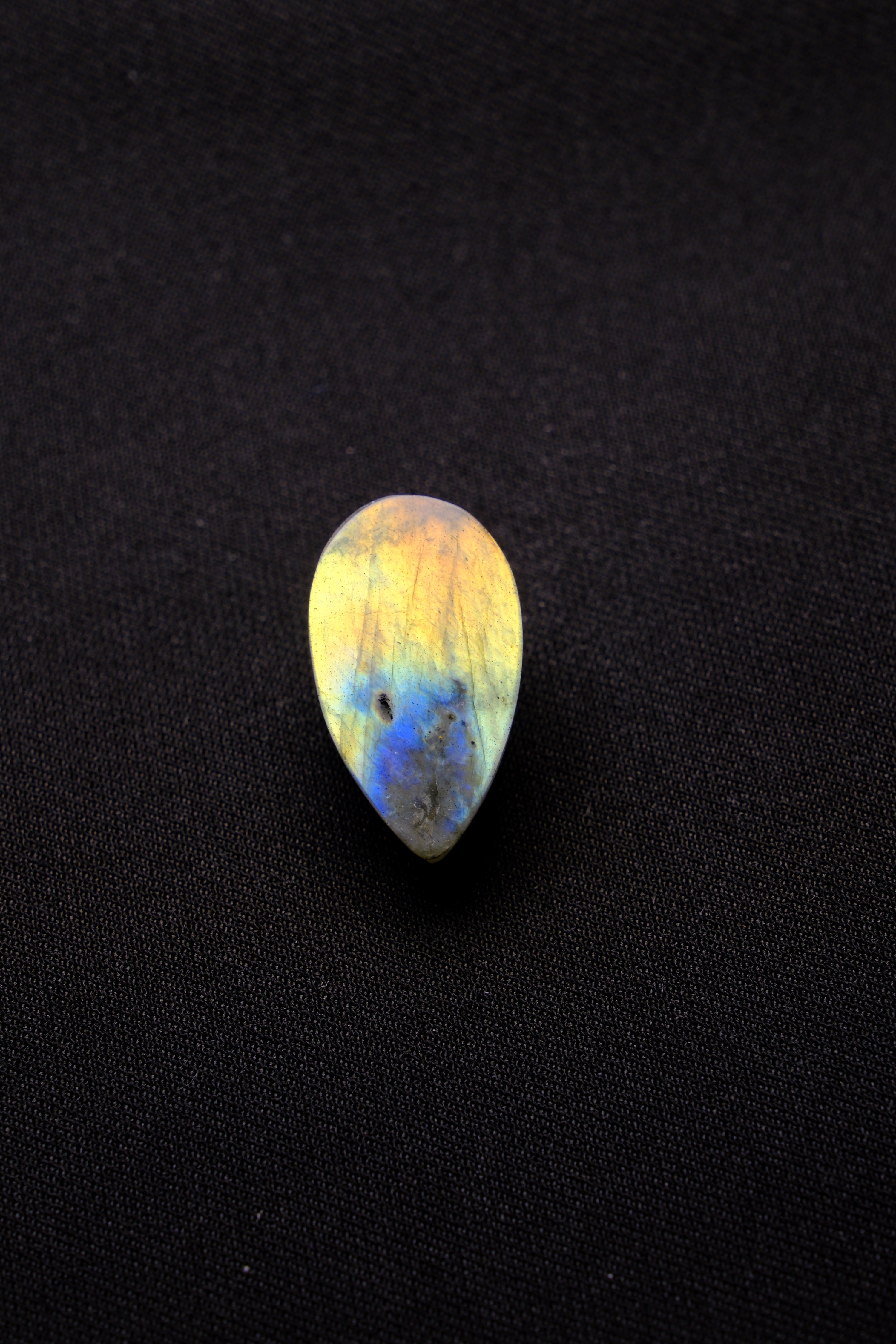 Teardrop Blue-Gold Labradorite Pendant