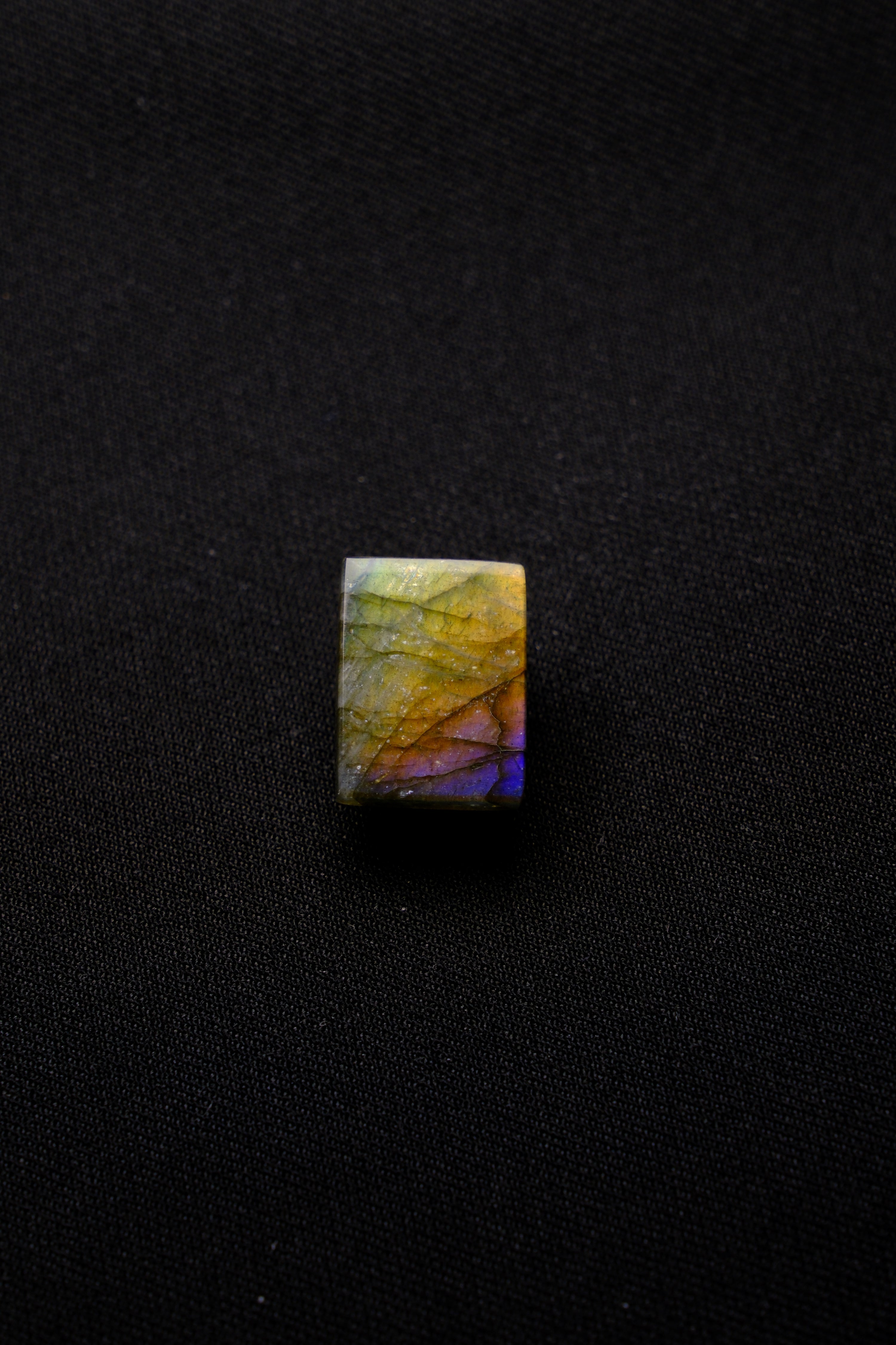 Square Blue-Gold Labradorite Shield