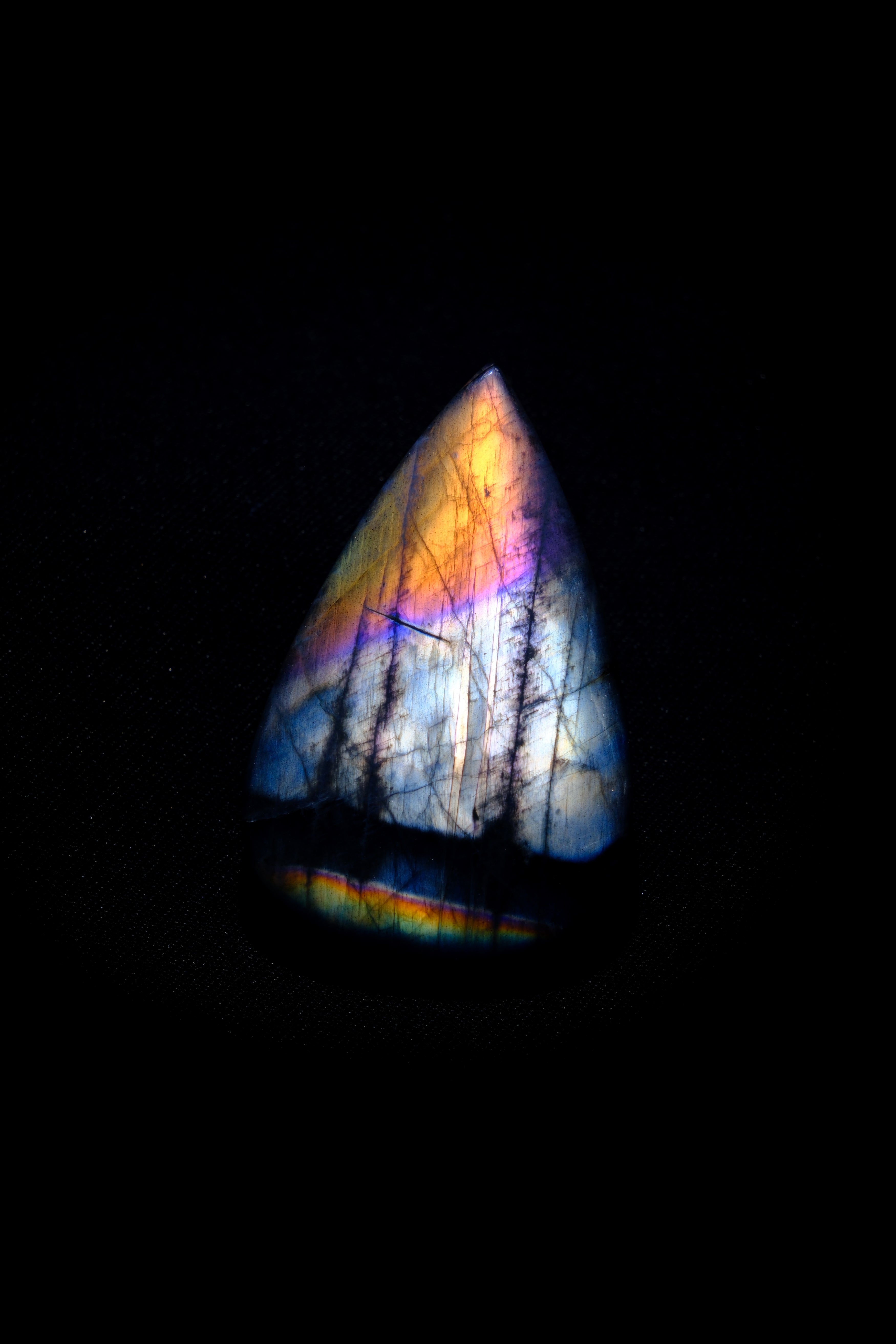 Golden Horizon Labradorite Teardrop Healing Stone