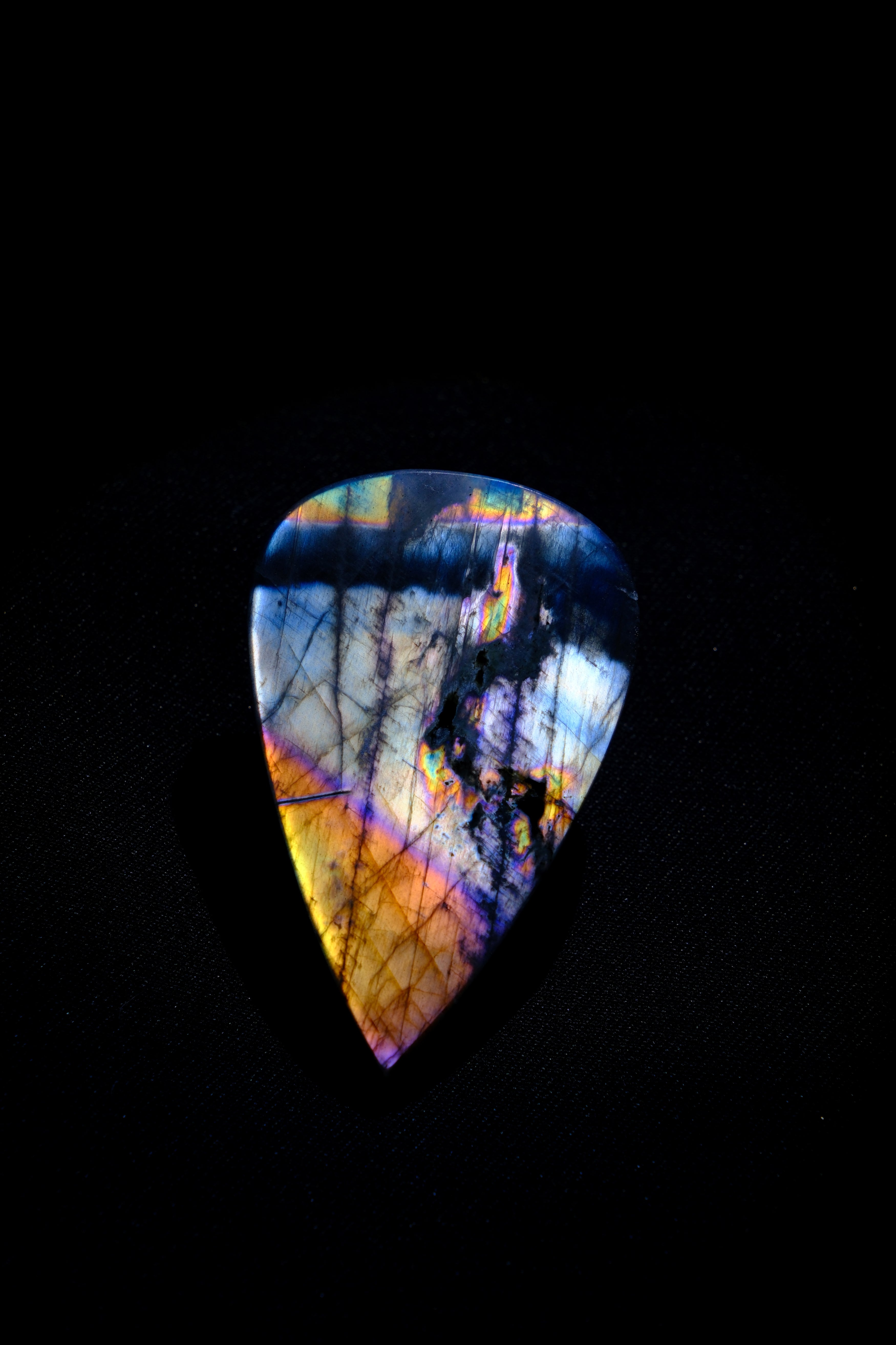 Golden Horizon Labradorite Teardrop Healing Stone