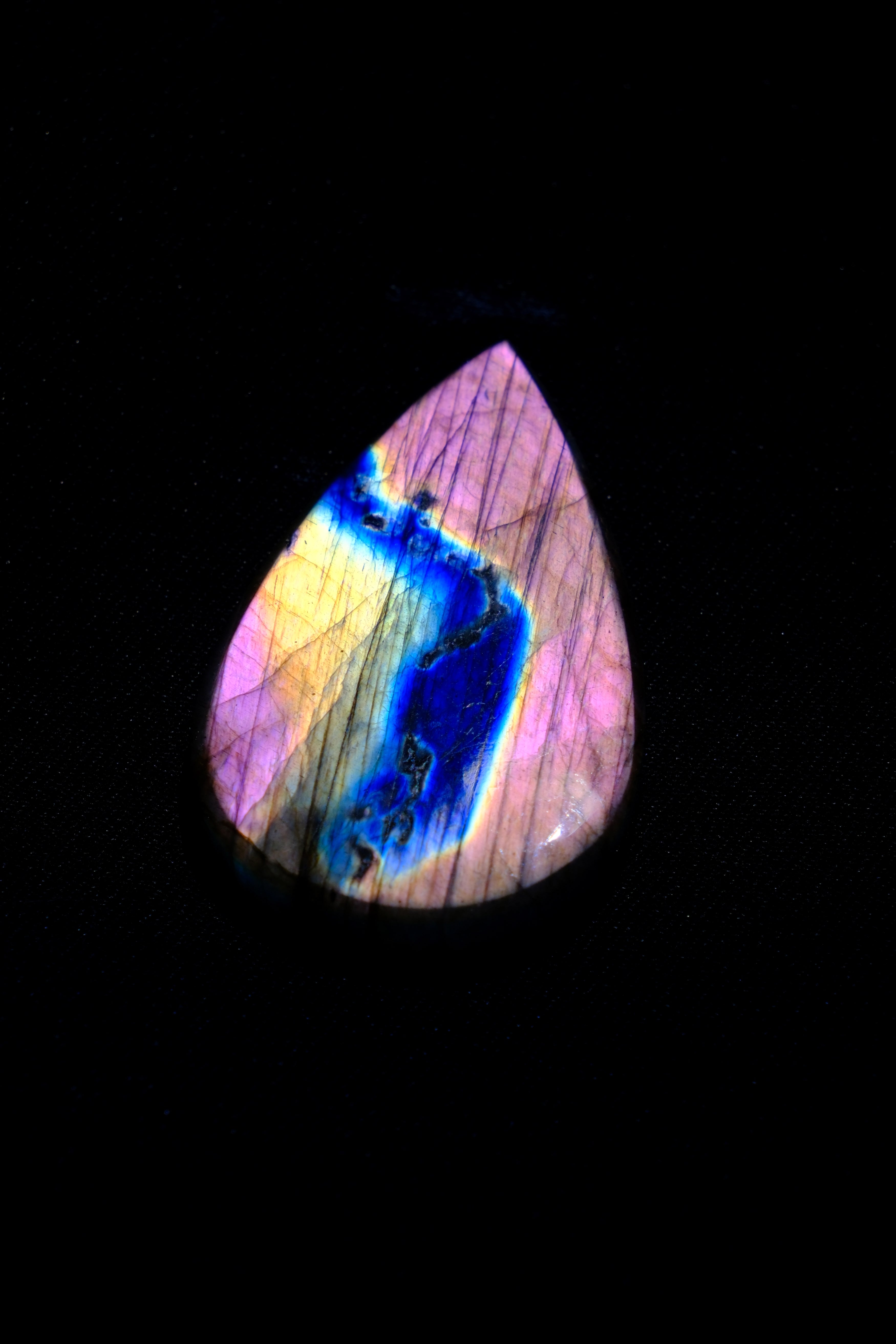 Cosmic Aurora Labradorite Teardrop Healing Stone