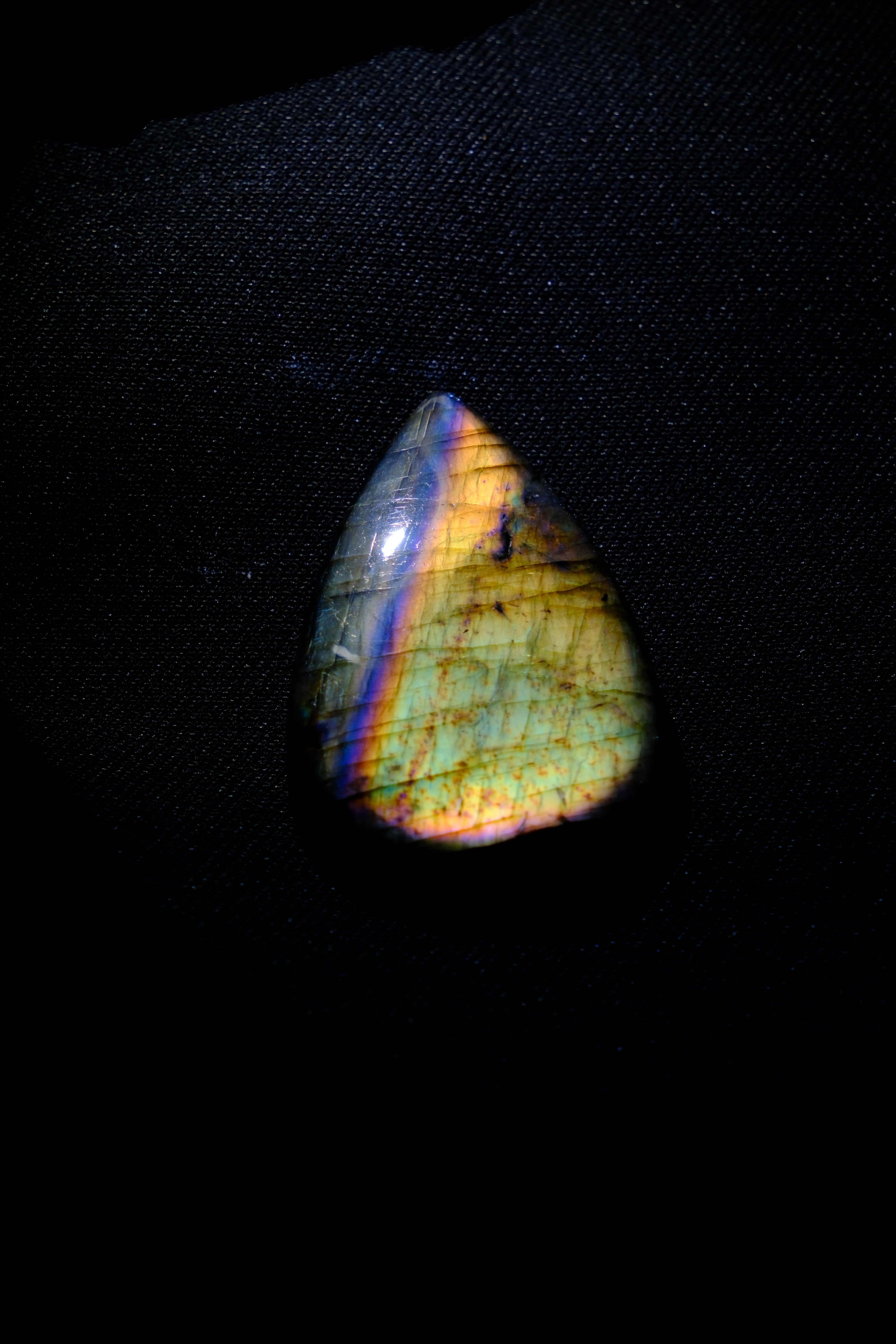 Rainbow Veil Labradorite Teardrop Healing Stone