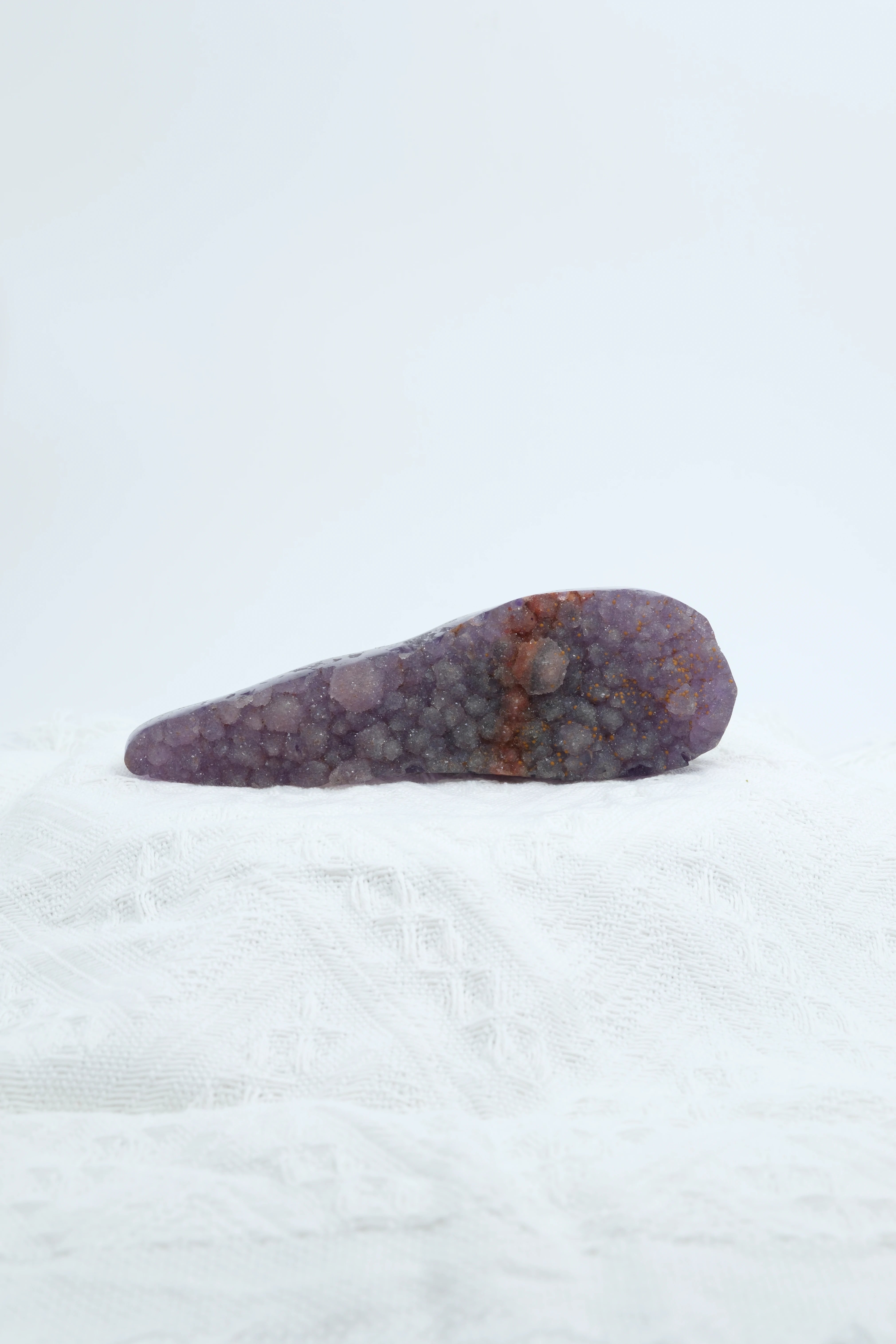 Elongated shape Amethyst, with unique sugar-coated