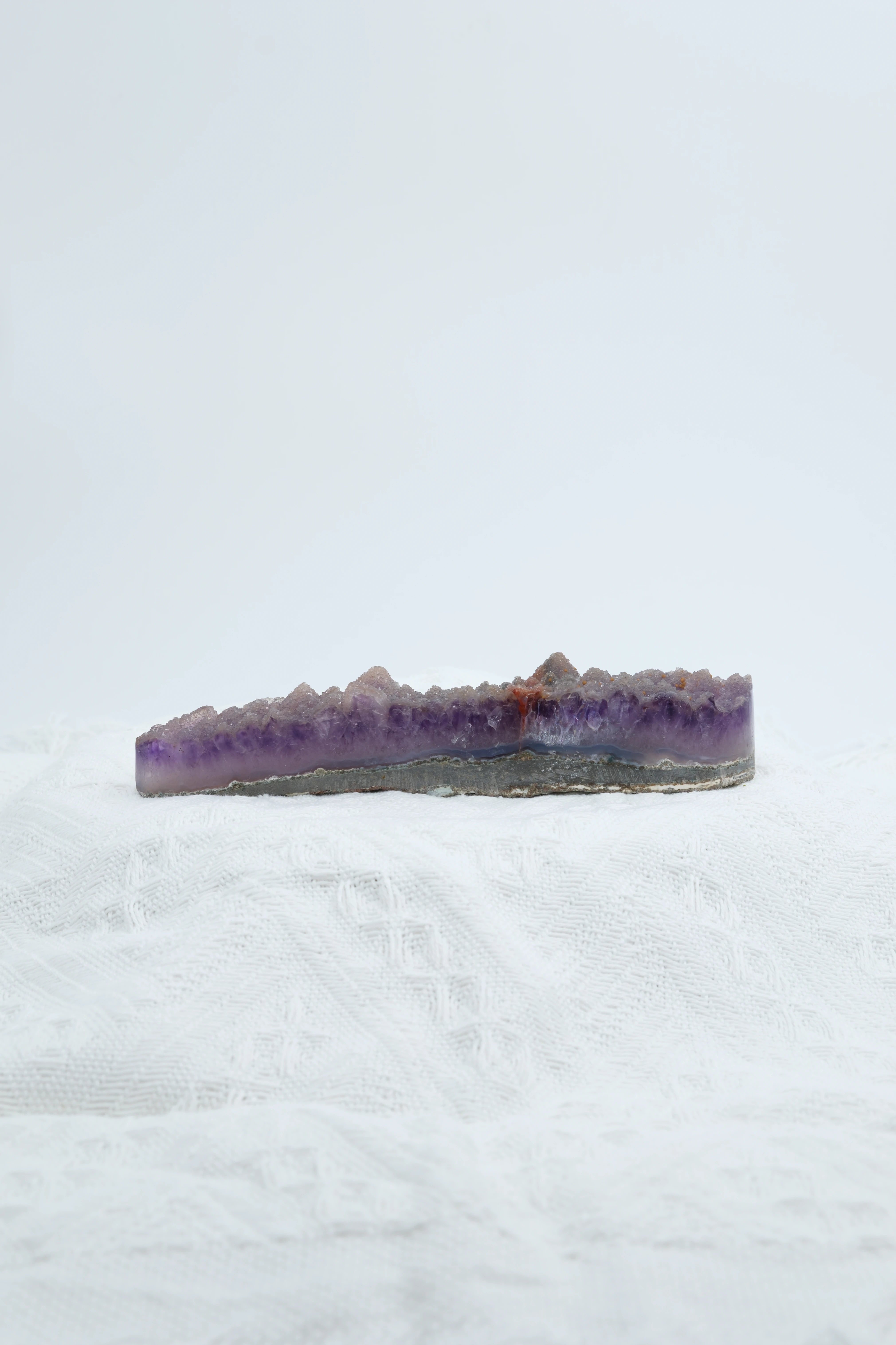 Elongated shape Amethyst, with unique sugar-coated