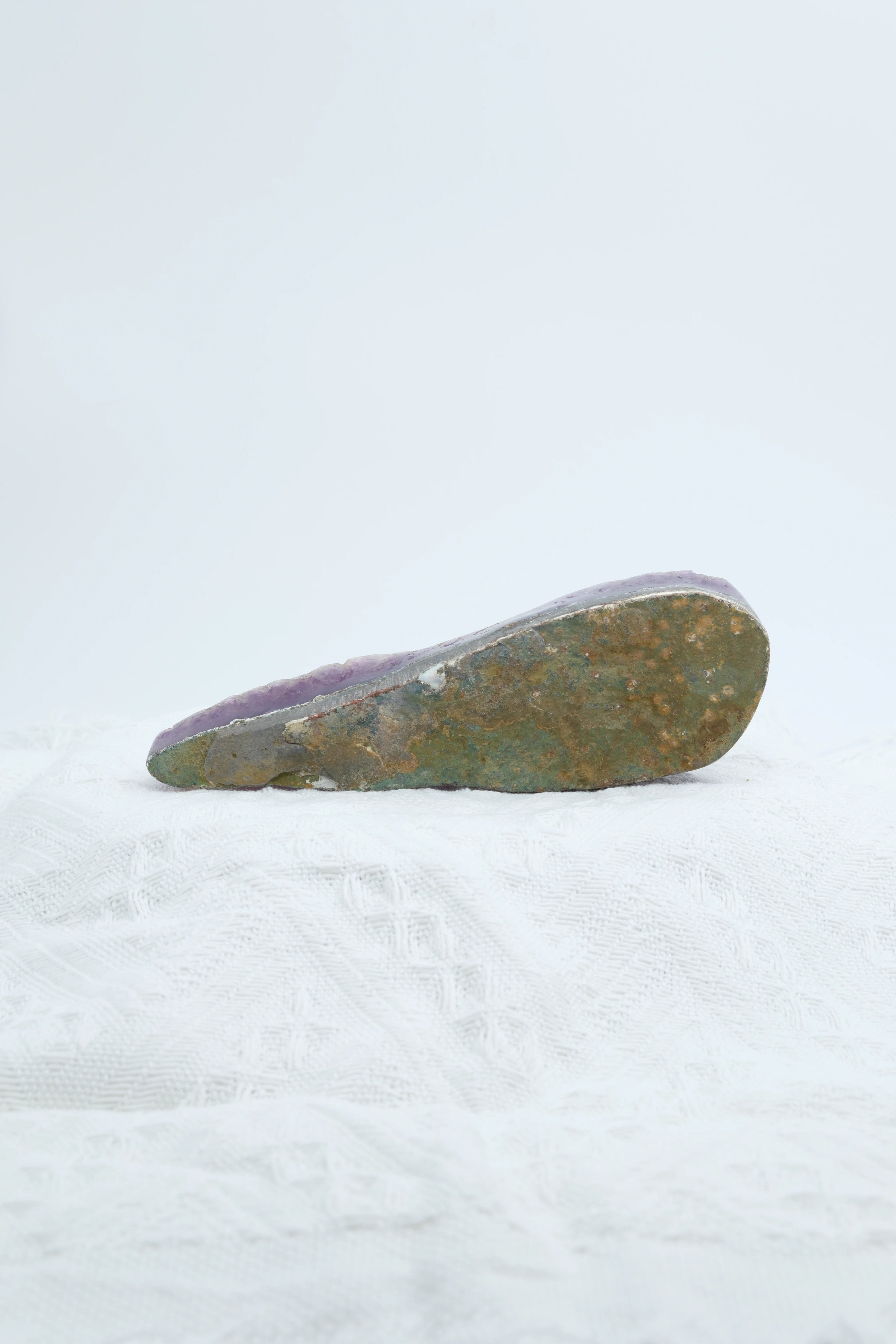 Elongated shape Amethyst, with unique sugar-coated