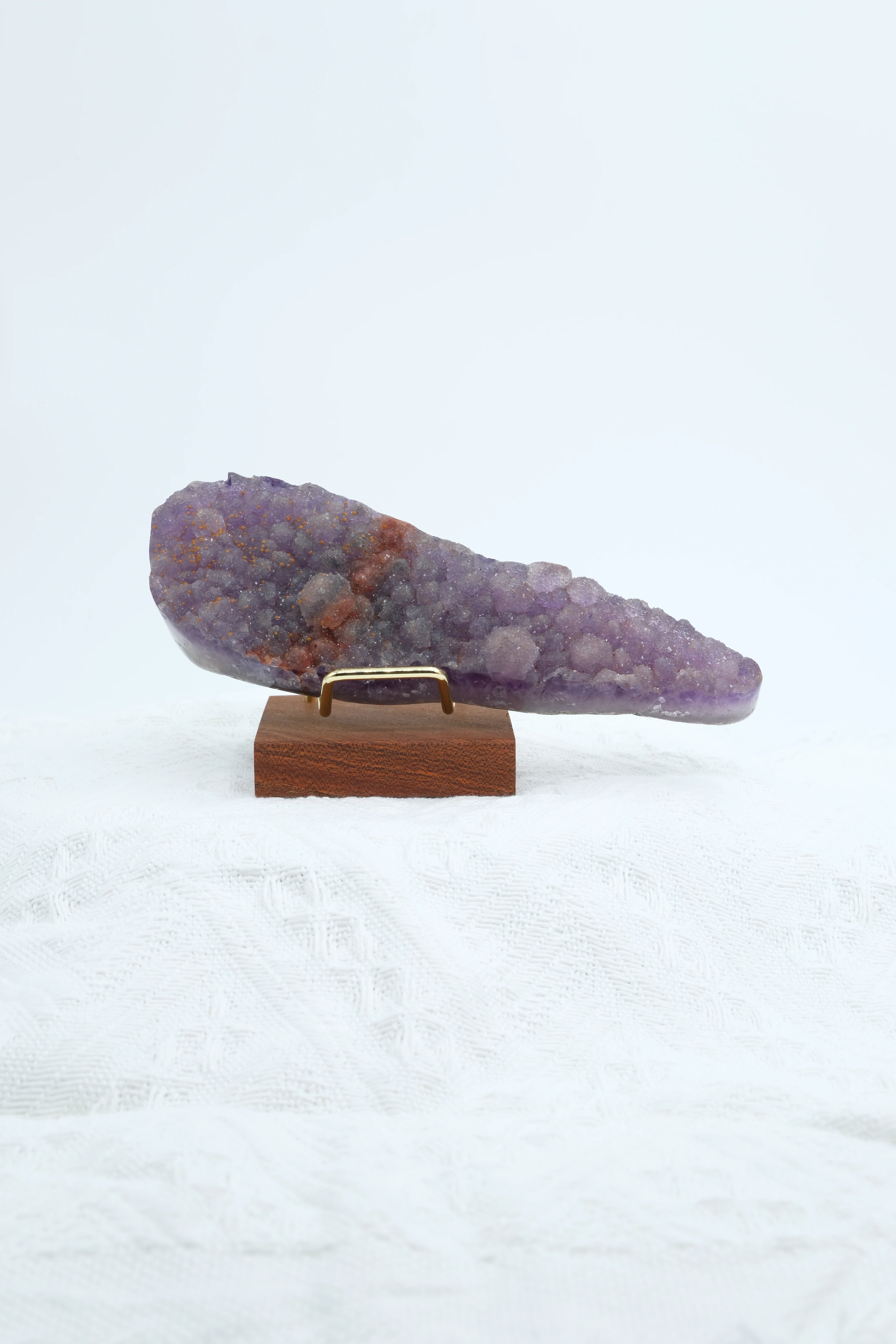 Elongated shape Amethyst, with unique sugar-coated