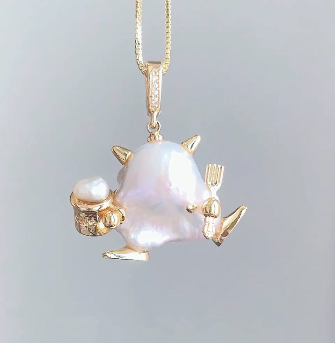 30mm Halloween Baroque Little Monster Necklace