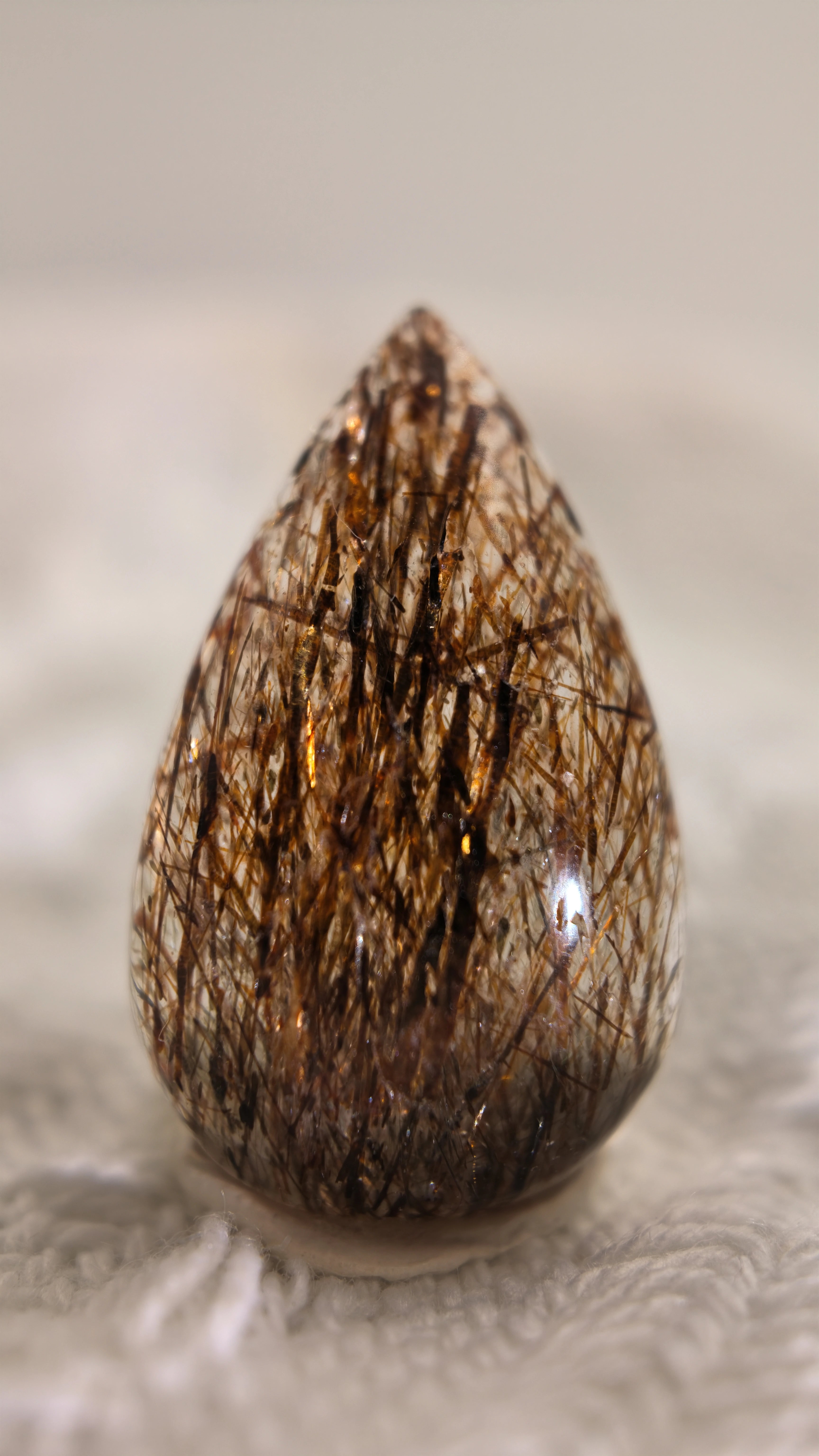 Infinite Crystal,Excellent Teardrop Rutilated Quartz
Willpower, Wealth, Confidence