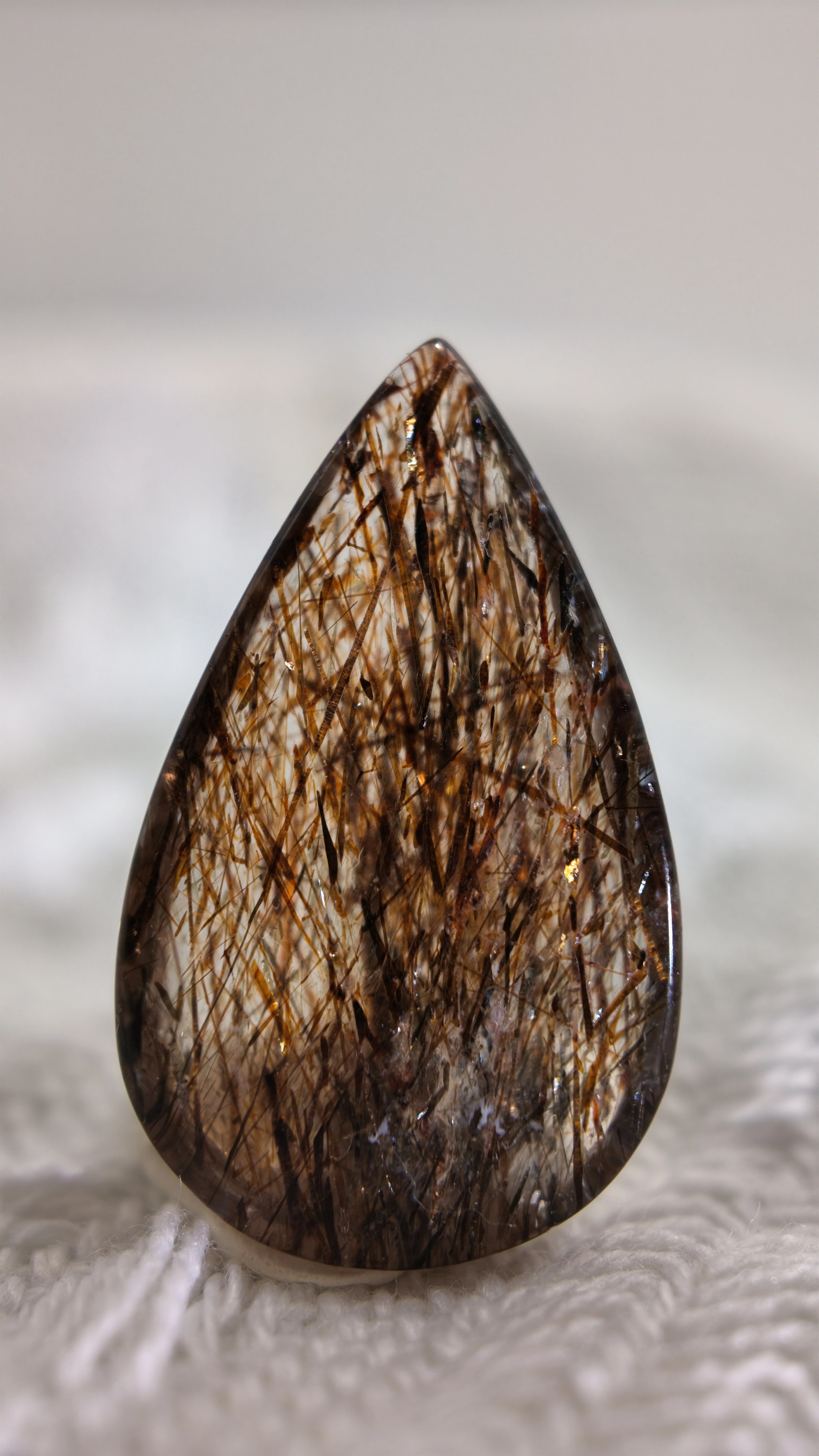 Infinite Crystal,Excellent Teardrop Rutilated Quartz
Willpower, Wealth, Confidence